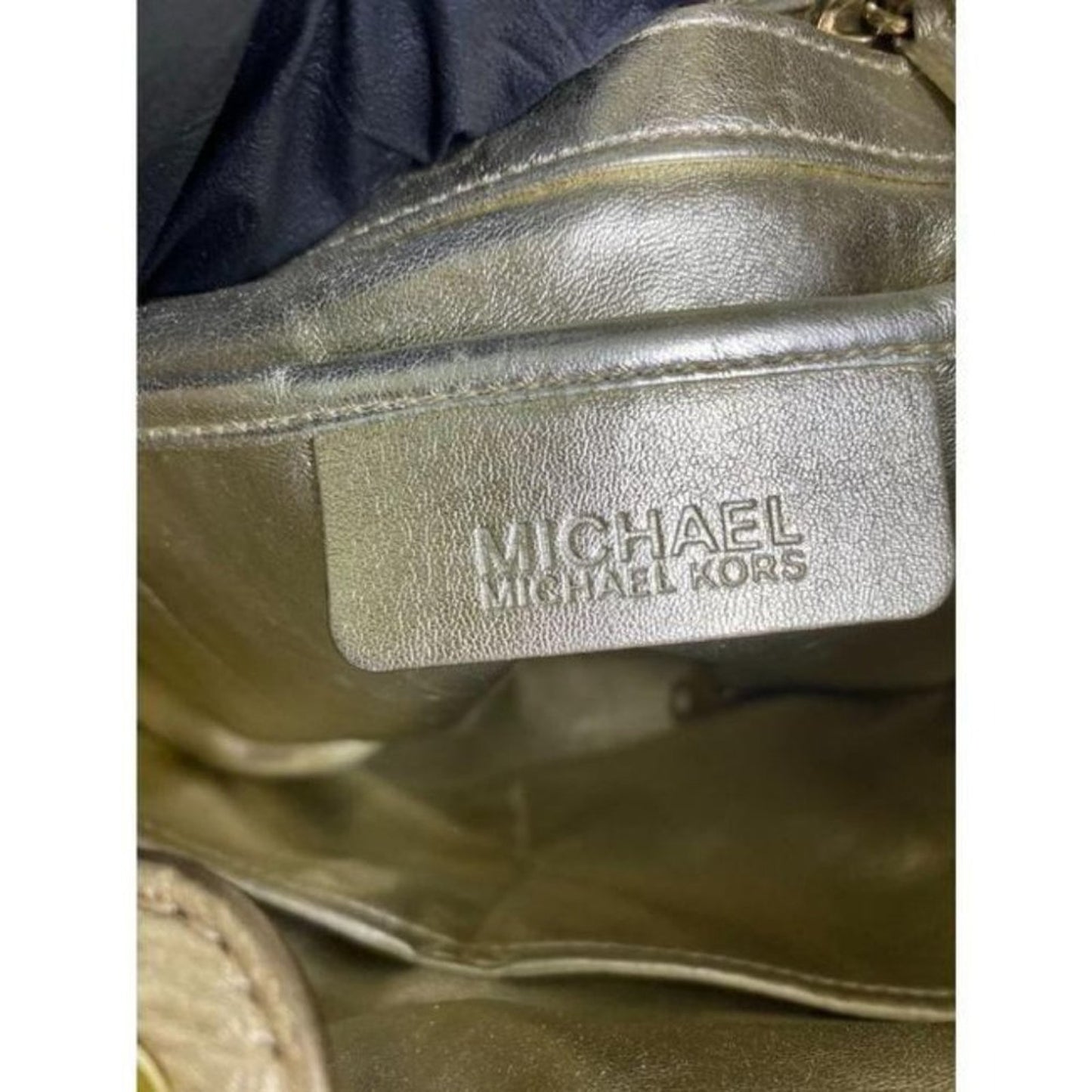 michael kors bag large all over brown gold coated