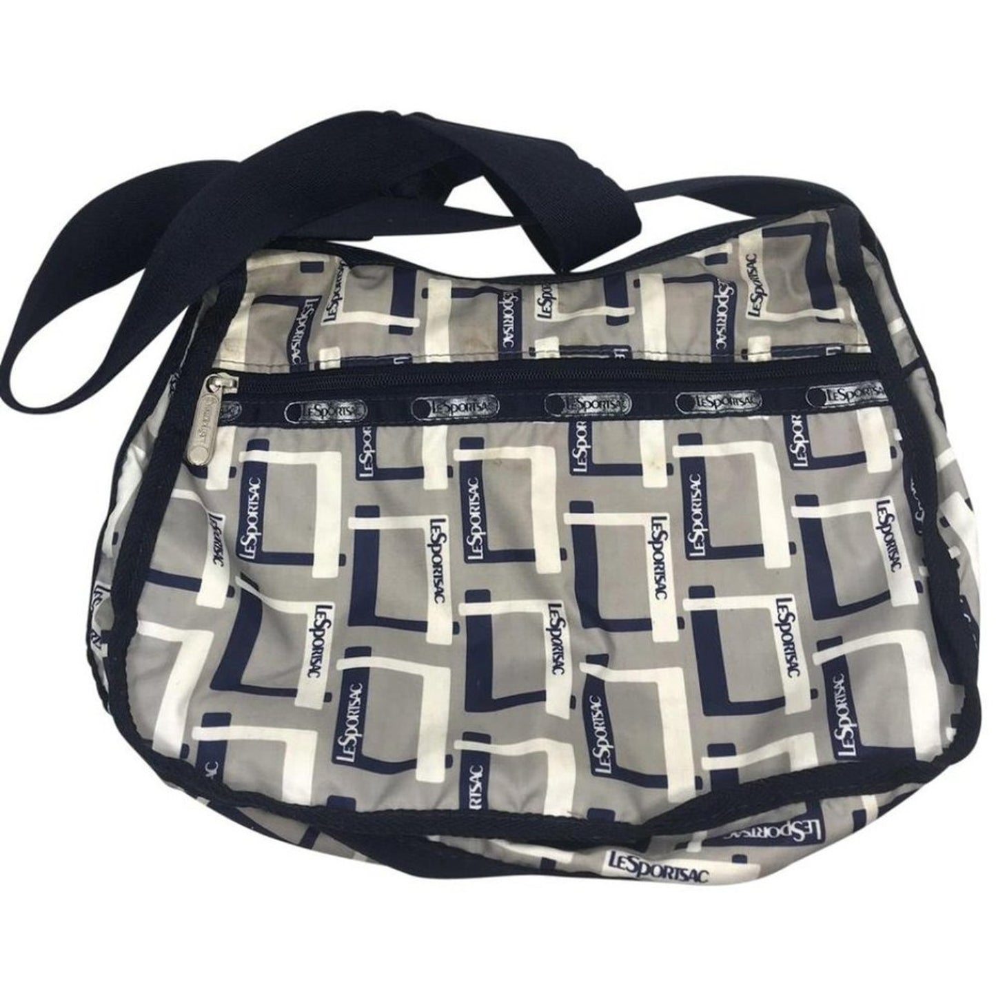 LeSportsac Medium Size Gray Black Crossbody Bag