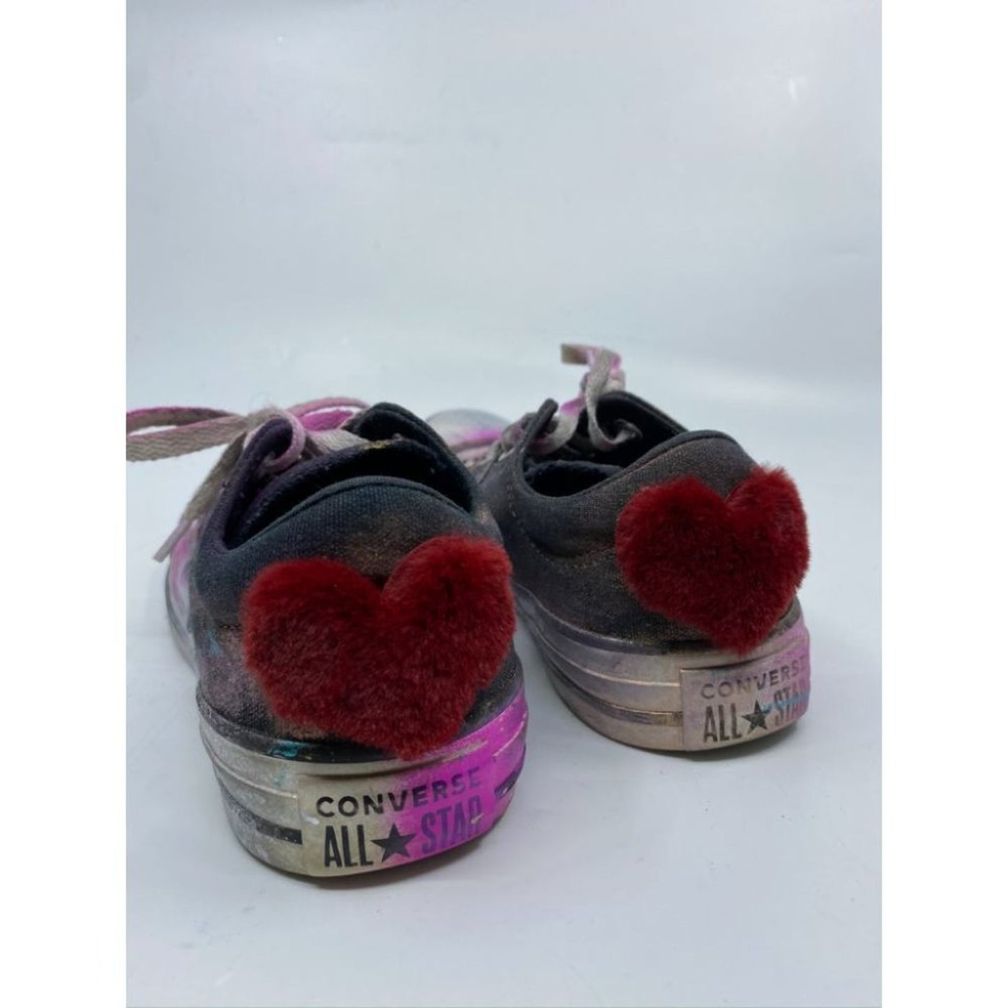 Converse Sneakers Customized Silver Pink Women's 7