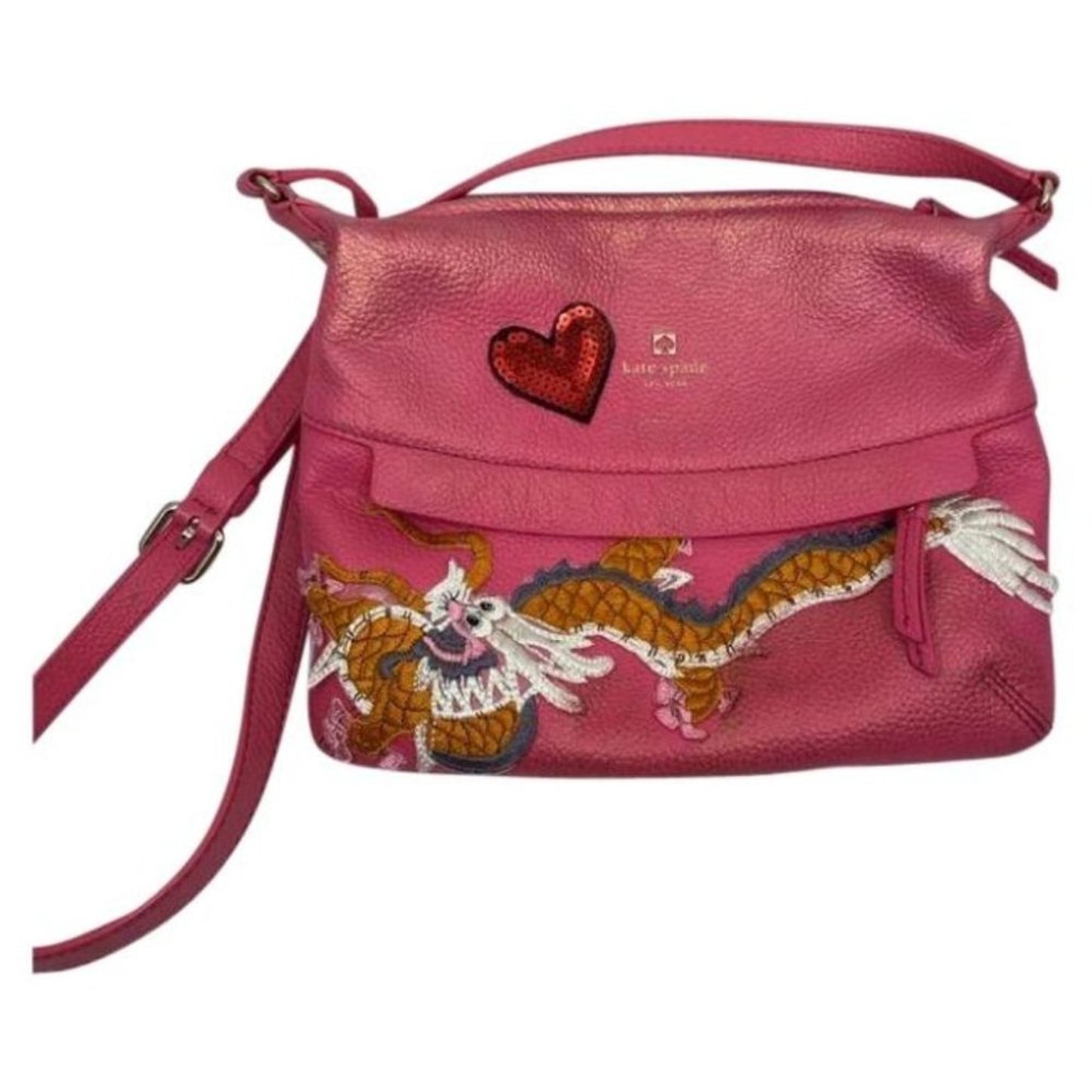 Kate Spade Pink Leather Crossbody With Customized