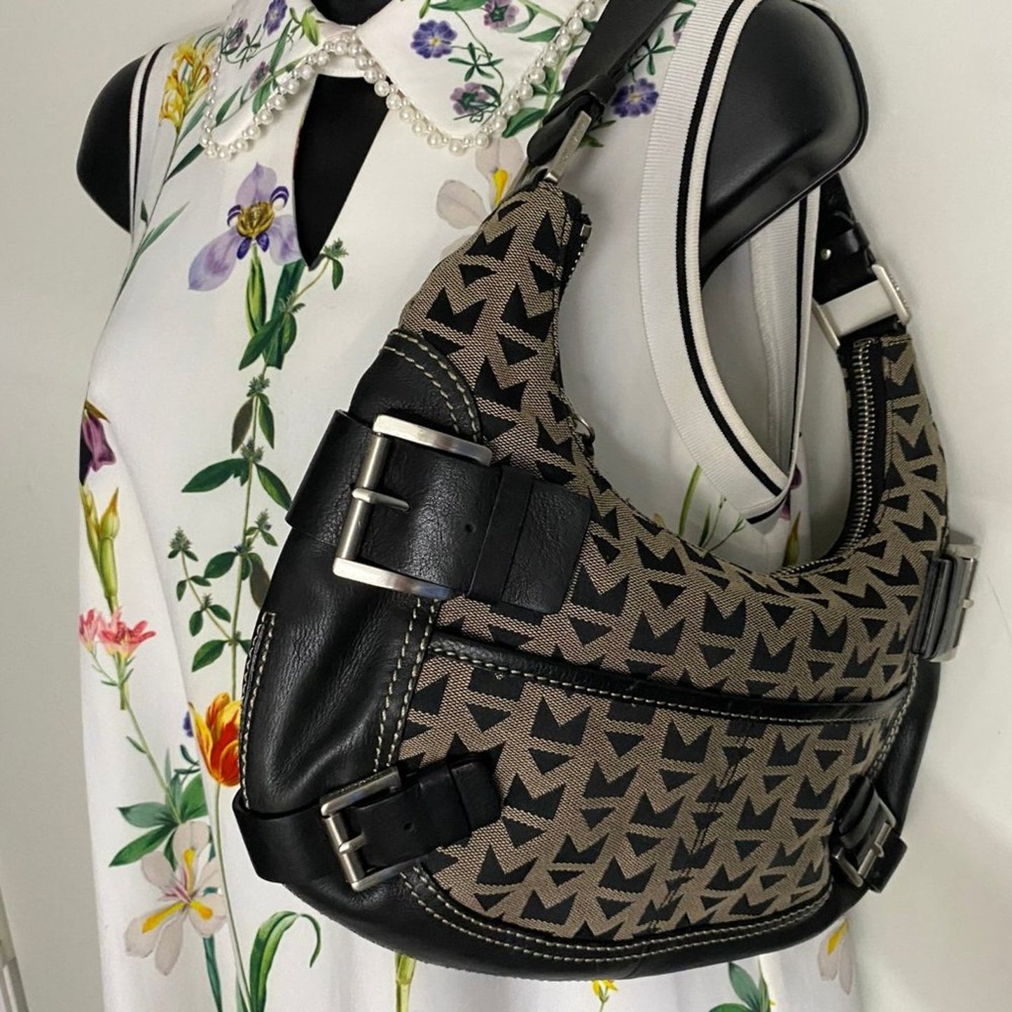 Michael Kors Medium Black Fabric Shoulder Bag