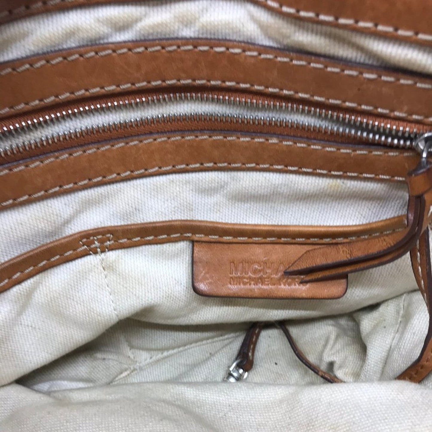 Michael Kors Brown Large PU Leather Shoulder Bag
