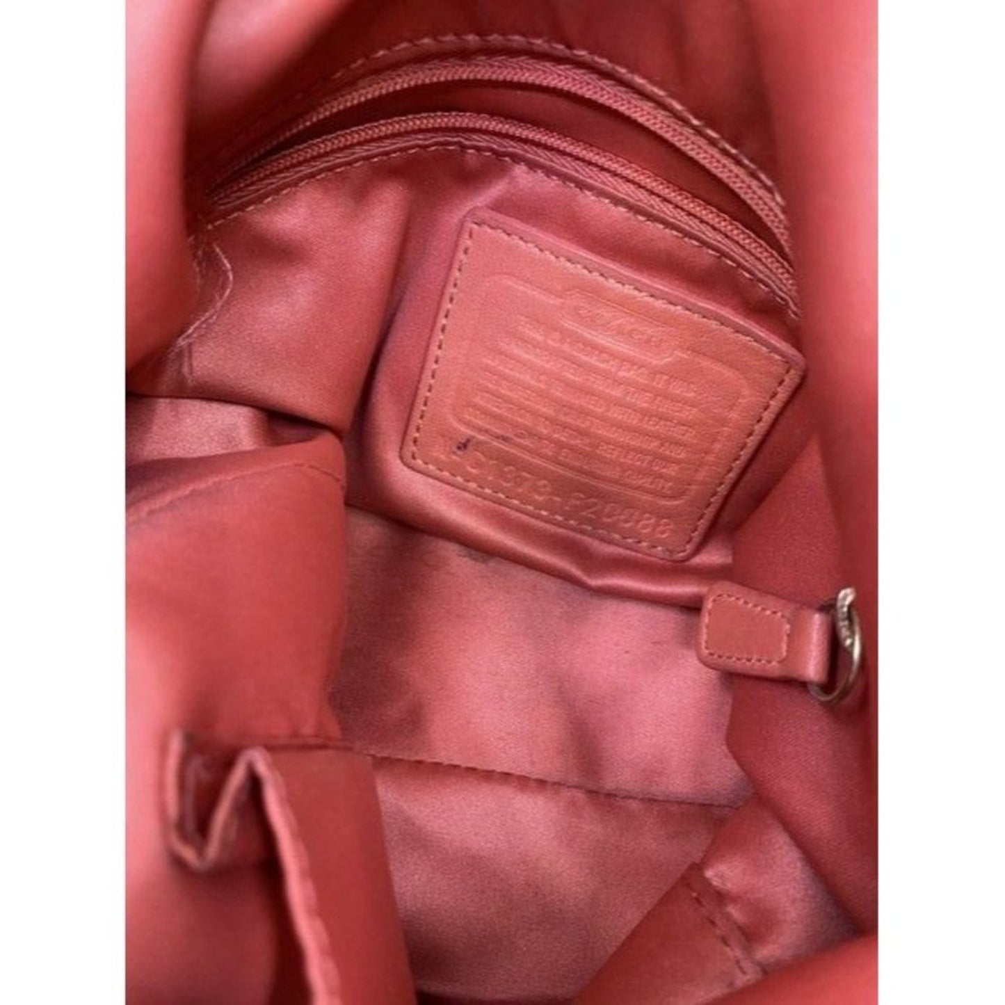Coach Classic Orangepink Fabric Cross Body Bag