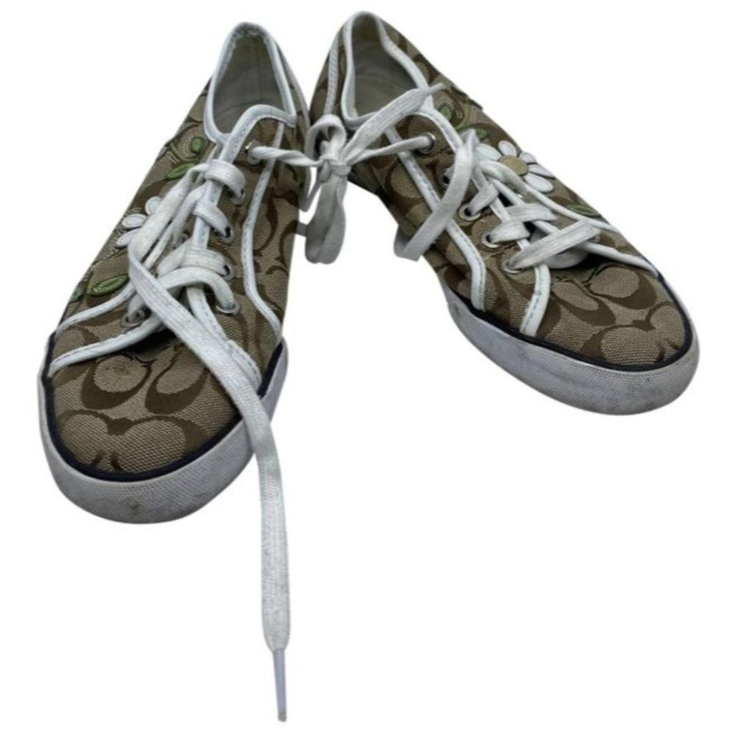 Coach Brown White Sneakers Size 8