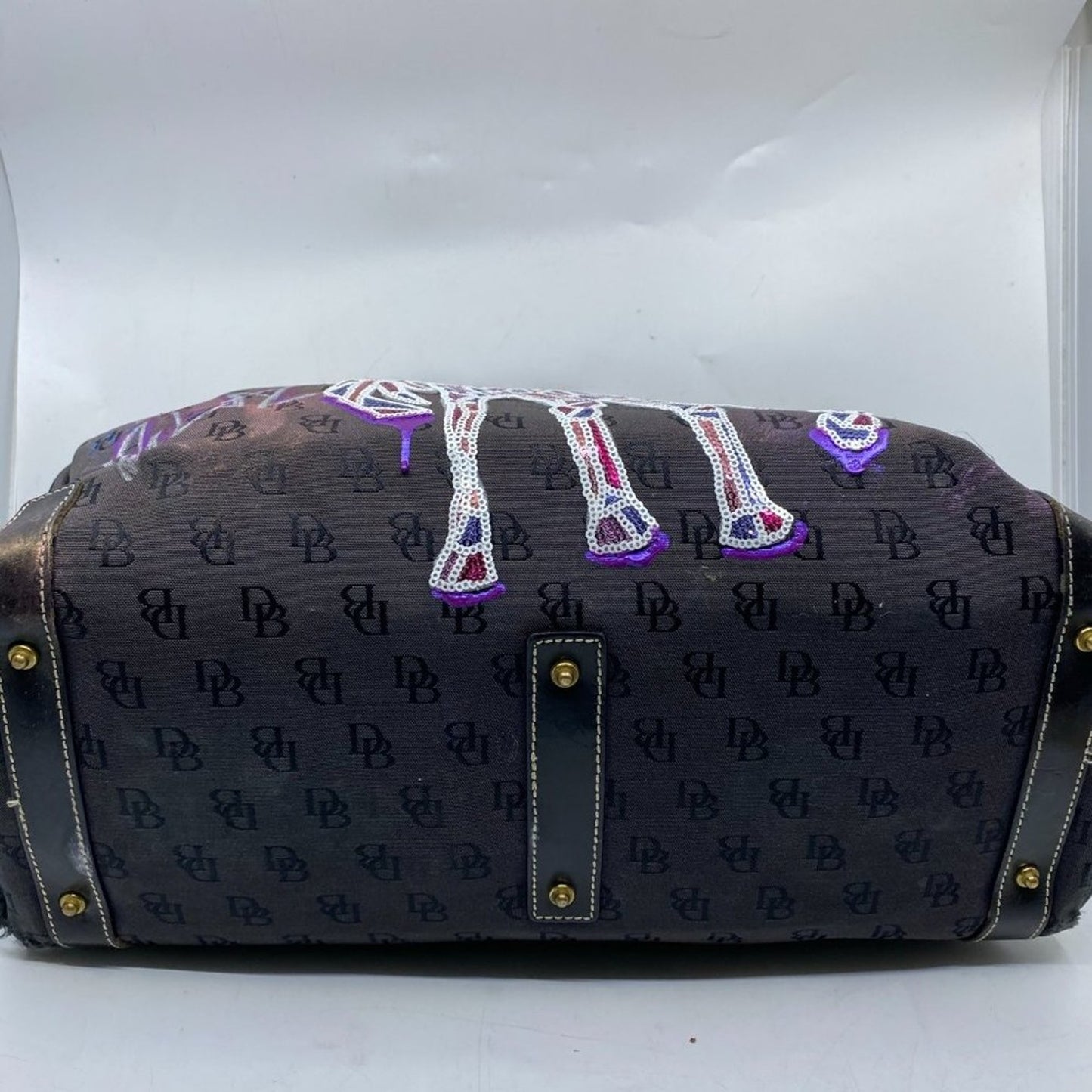 Dooney & Bourke Gray Customized W/ Graffiti Tote