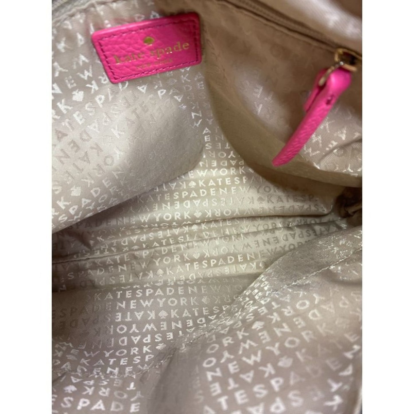 Kate Spade Pink Leather Crossbody With Customized