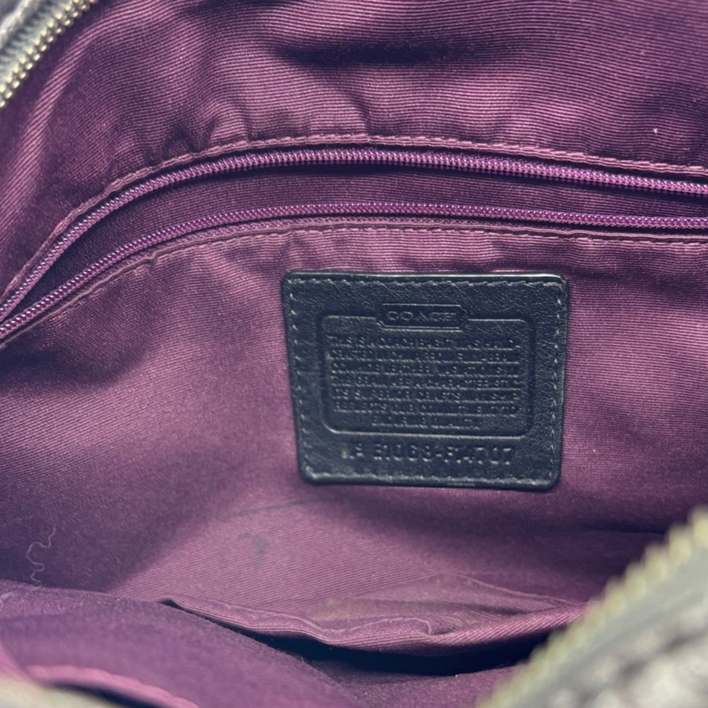 Coach Metallic Gray Leather Shoulder Bag
