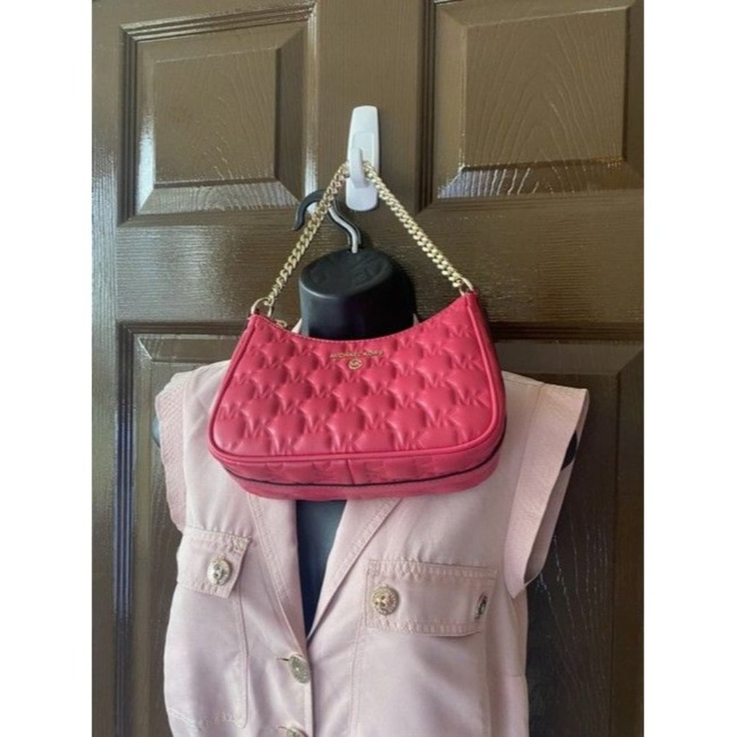 Michael Kors Quilted Pink Polyester Tote
