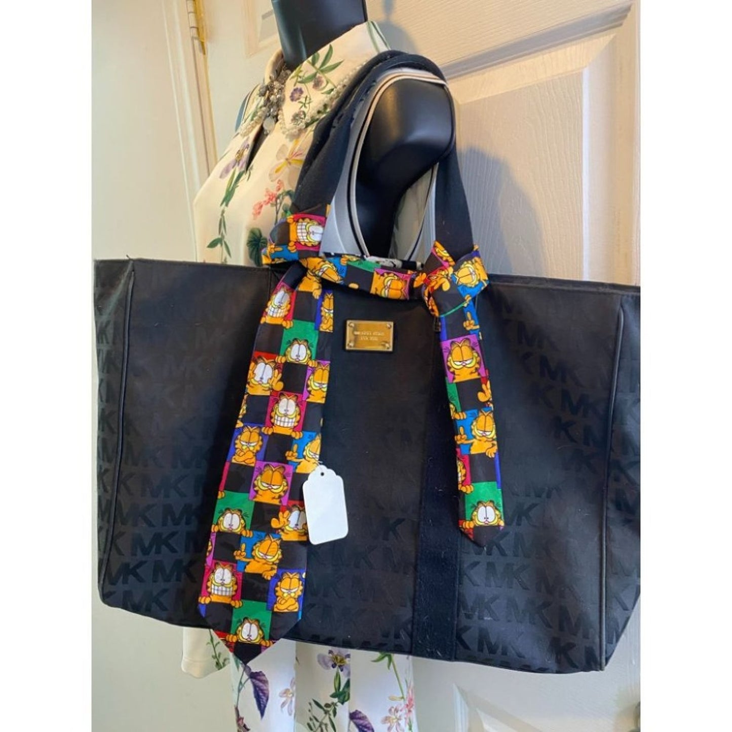 MICHAEL KORS XL All Over Logo Fabric Night Bag