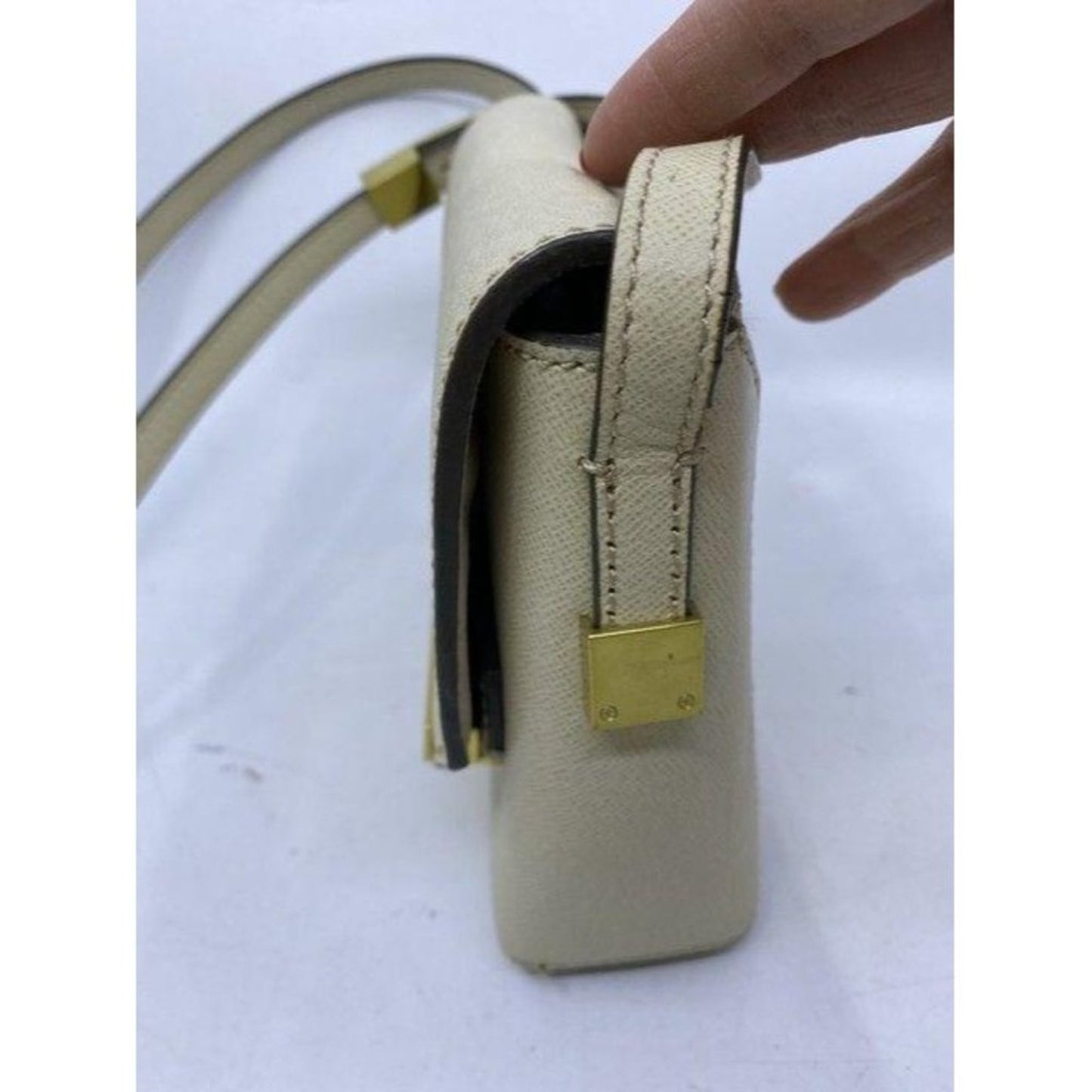 jcrew beige leather cross body bag