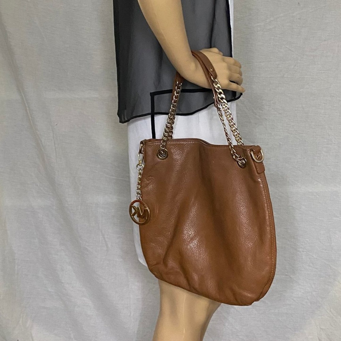 Michael Kors Medium Brown Leather Shoulder Bag