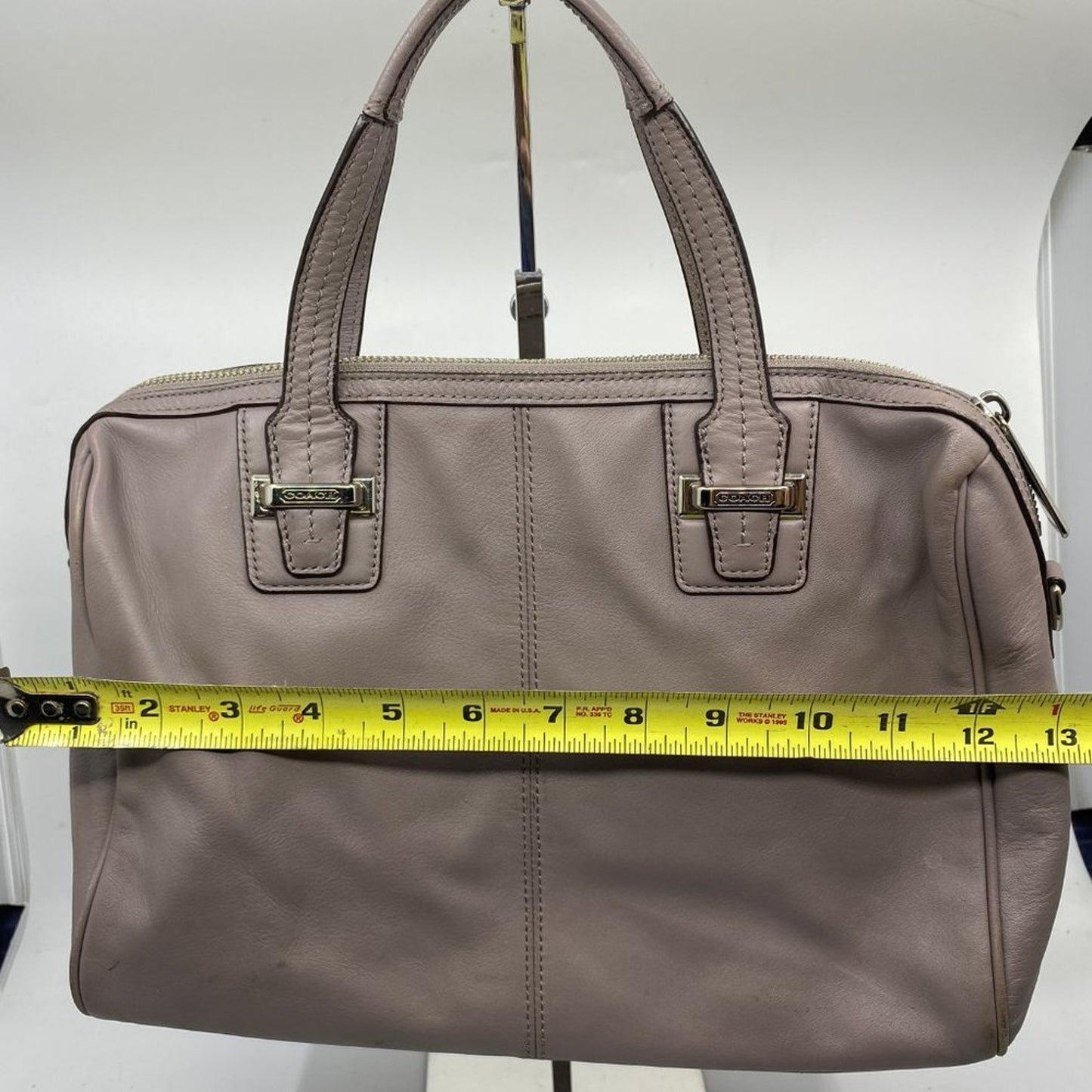 Coach Gray Medium Leather Tote Bag