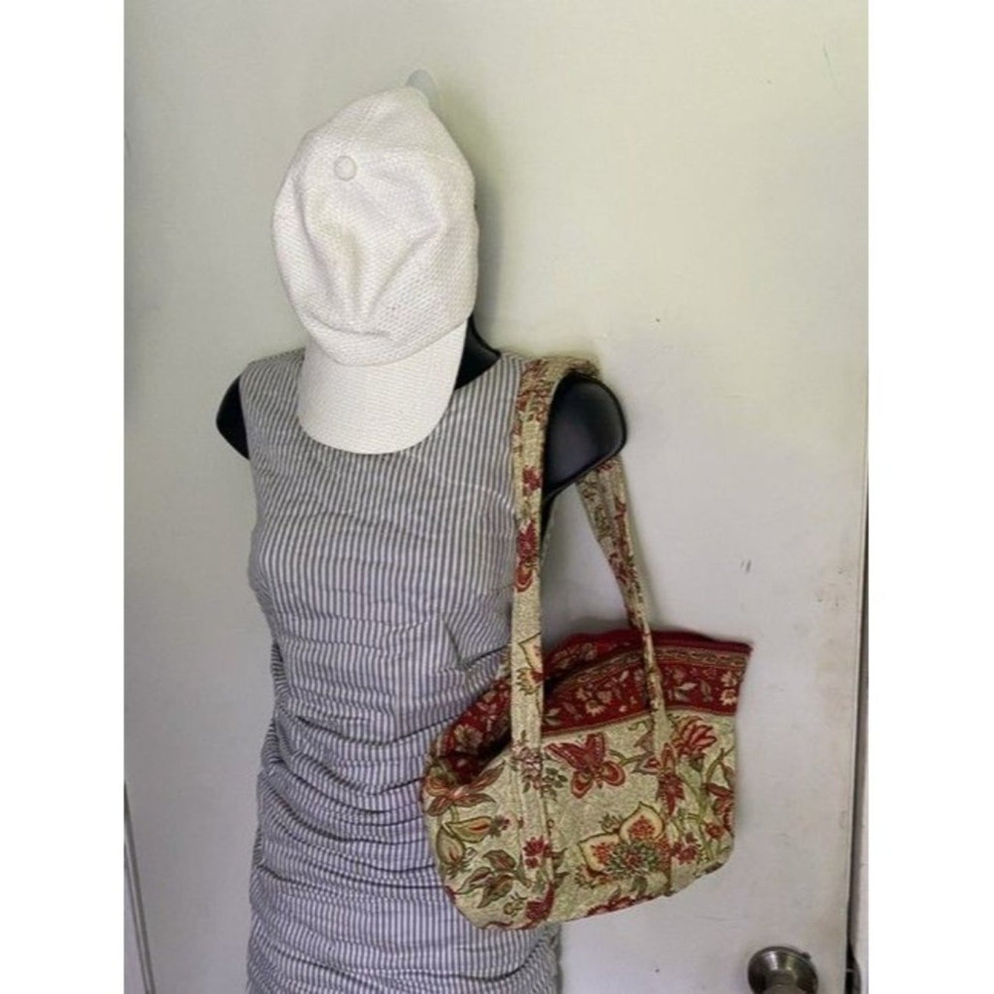 Lightweight Red Fabric Shoulder Bag