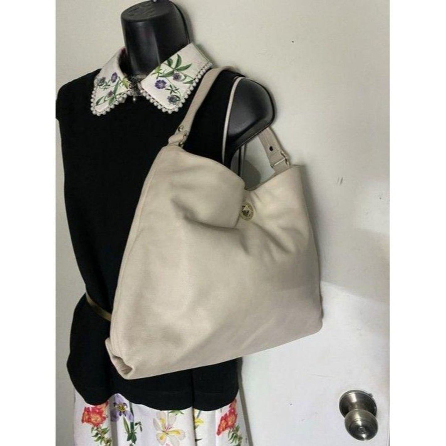 kate spade bag beige leather tote