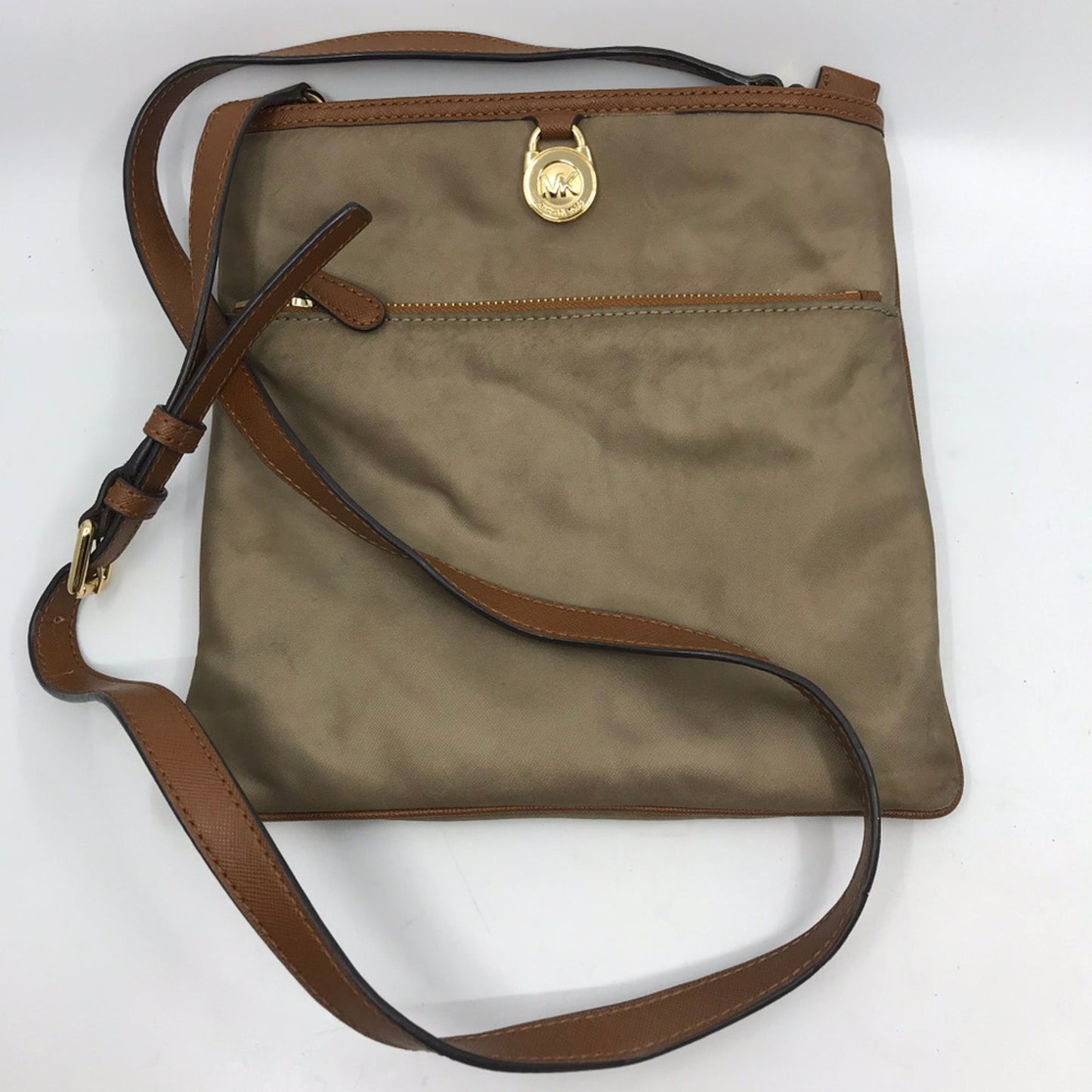 Michael Kors Tan Nylon Shoulder Bag