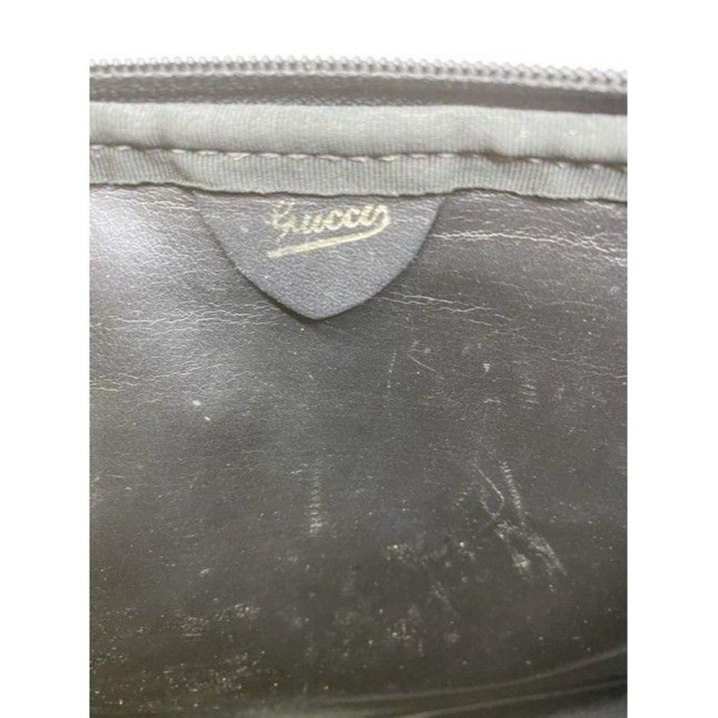 gucci vintage black fabric clutch