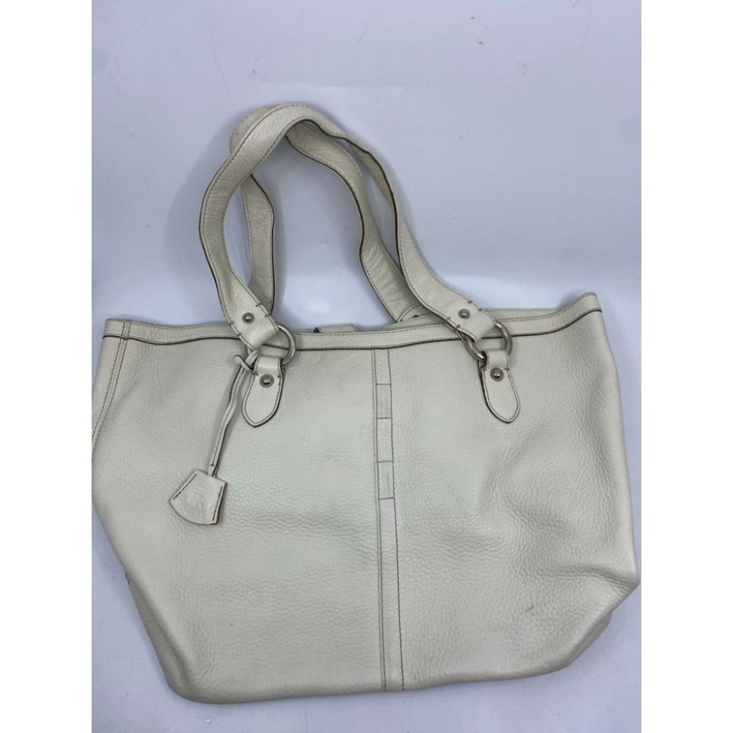 Banana Republic White Large Leather Tote Bag