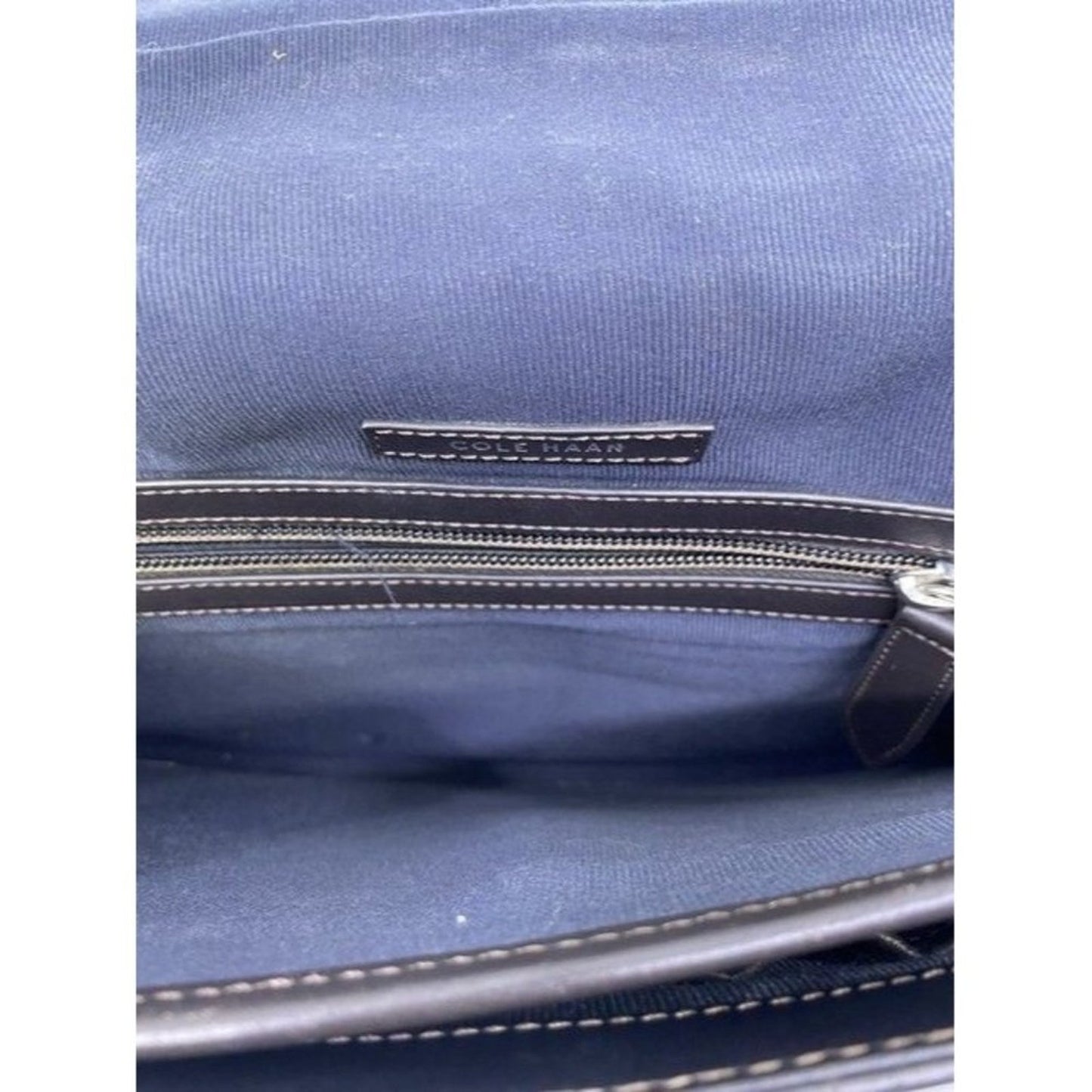 Cole Haan Briefcase Black Leather Messenger Bag