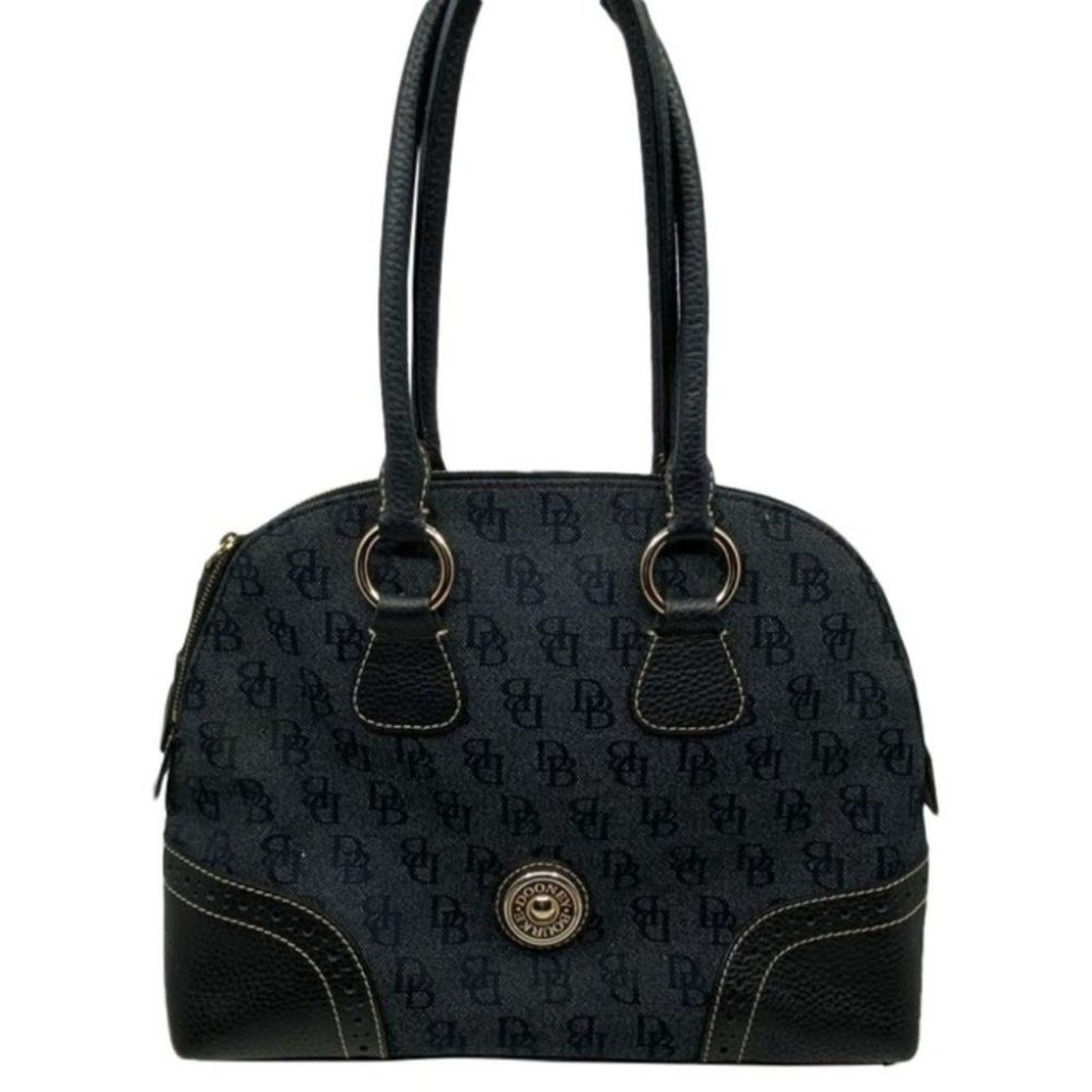 Dooney & Bourke Over Signature Fabric Size M Gray