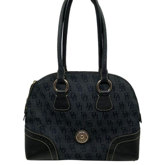 Dooney & Bourke Over Signature Fabric Size M Gray