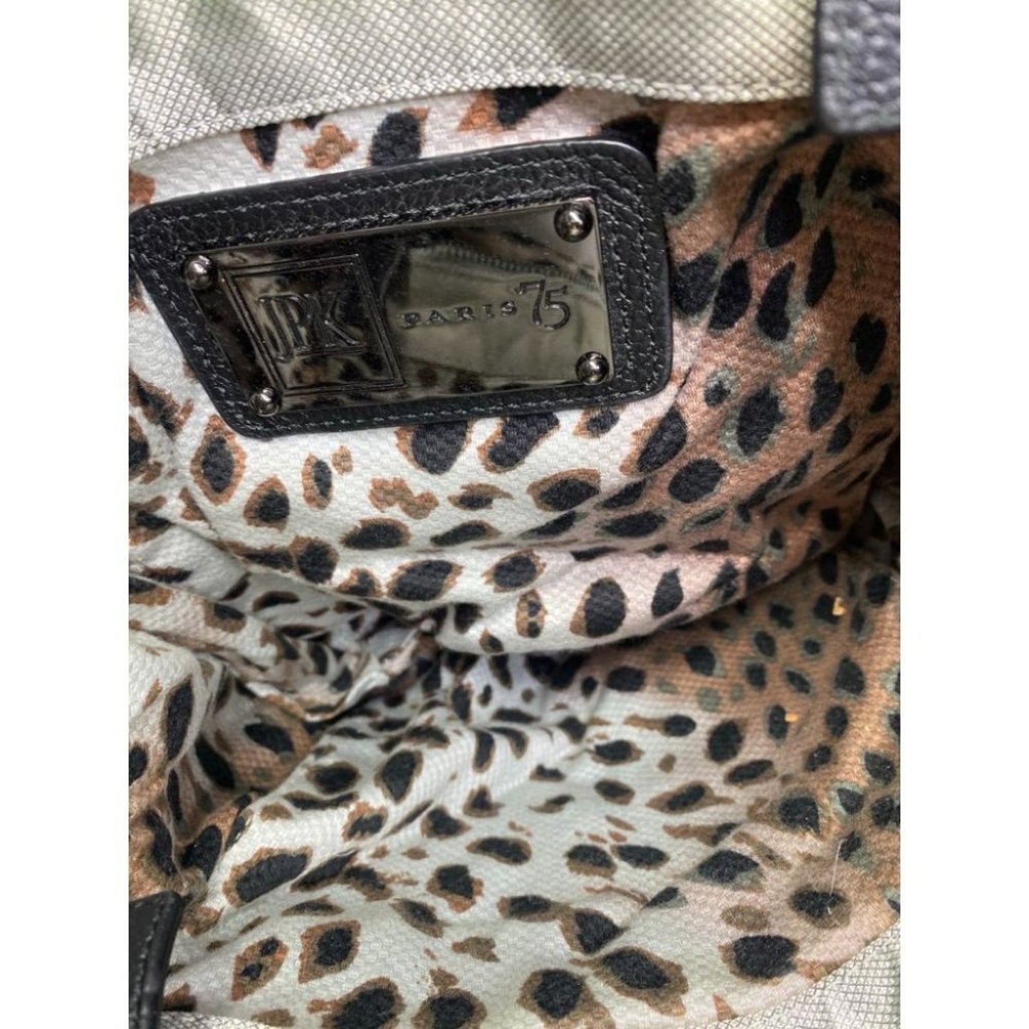 IPK Paris 75 Gray Nylon Hand Bag/Shoulder