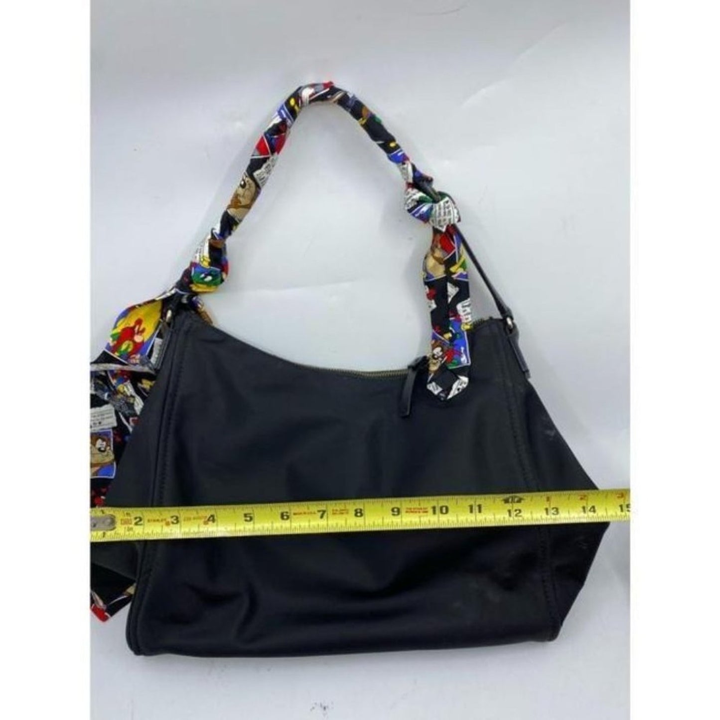 kate spade w w looney tunes tie scarf black nylon