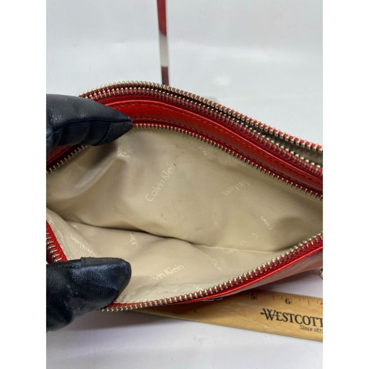 Calvin Klein Red Wristlet