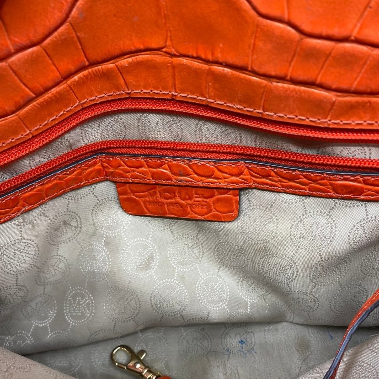Michael Kors L Orange Leather Crossbody/Handbag