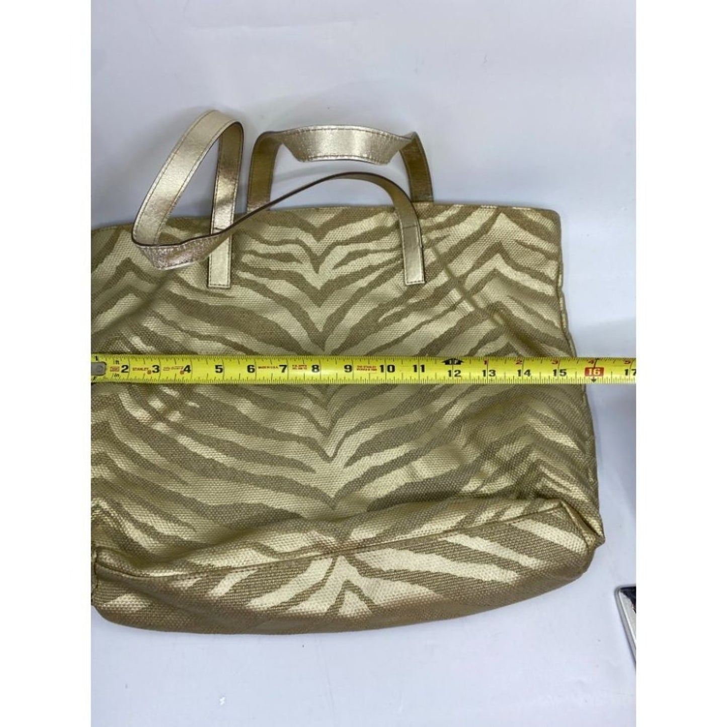 MICHAEL KORS Gold Tan Large Inter Woven Tote Bag