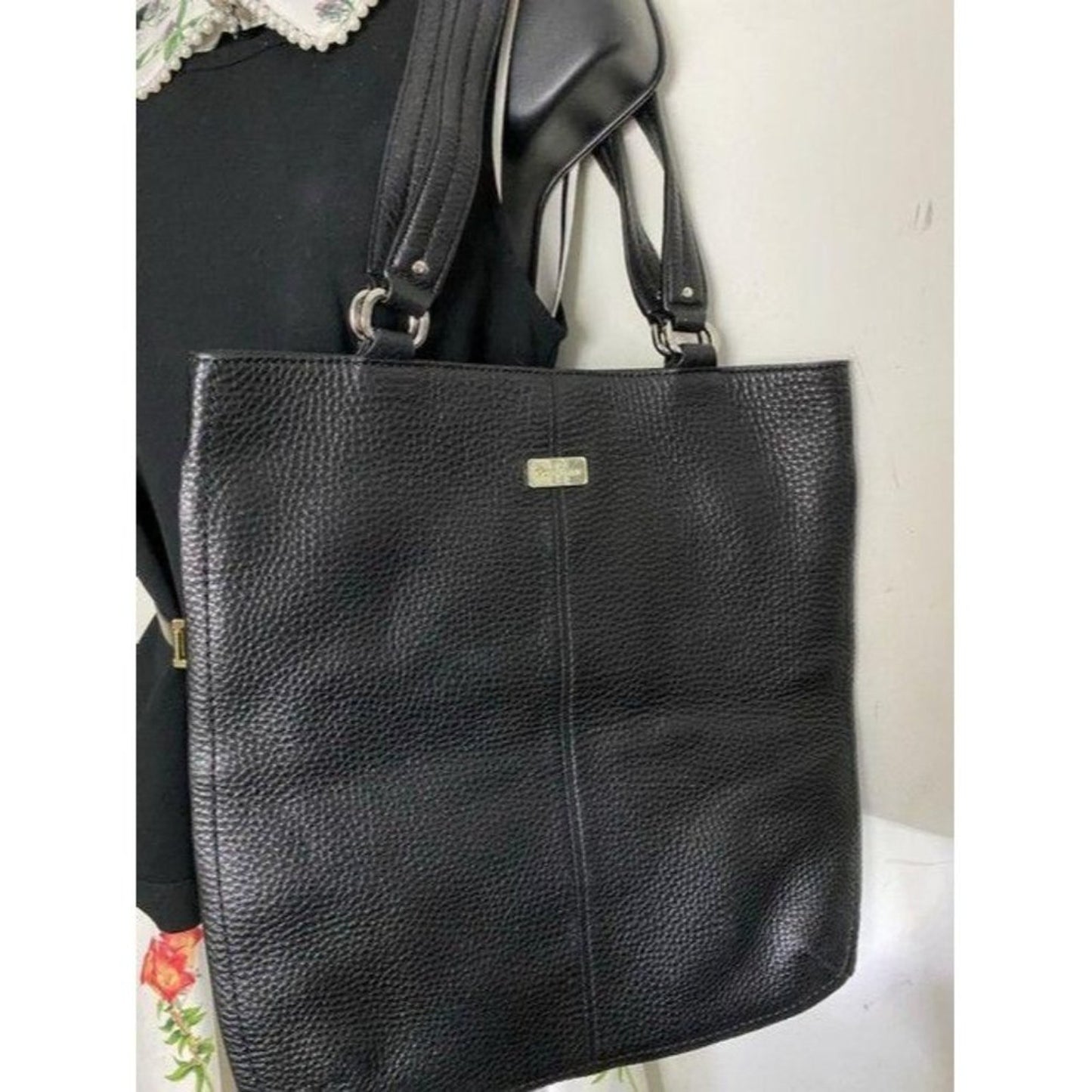 cole haan xl black leather shoulder bag
