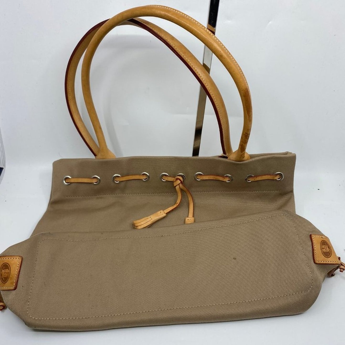 Dooney & Bourke XL Size Tan Nylon Shoulder Bag