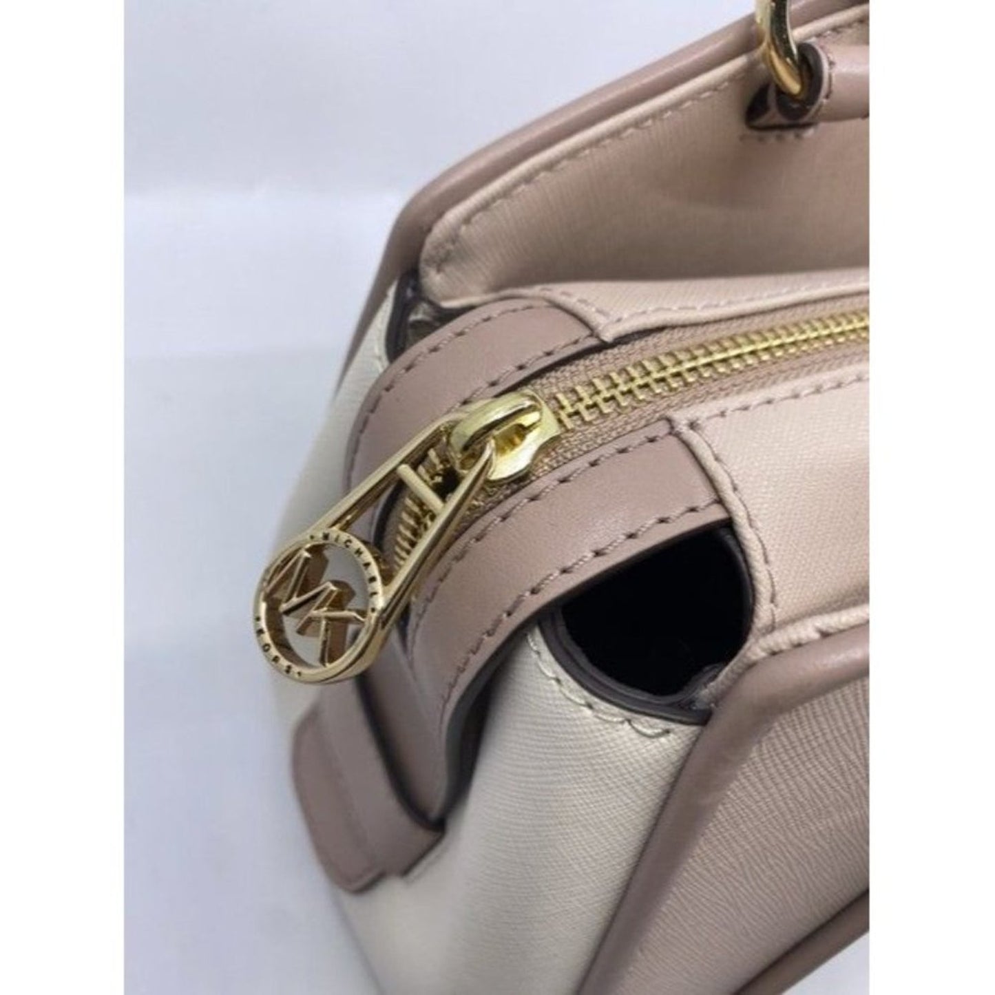 Michael Kors New Cleo Medium Satchel Soft Pink Saffiano Leather Cross Bo…