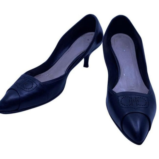Salvatore Ferragamo Black Light Insignia Pumps Size Us