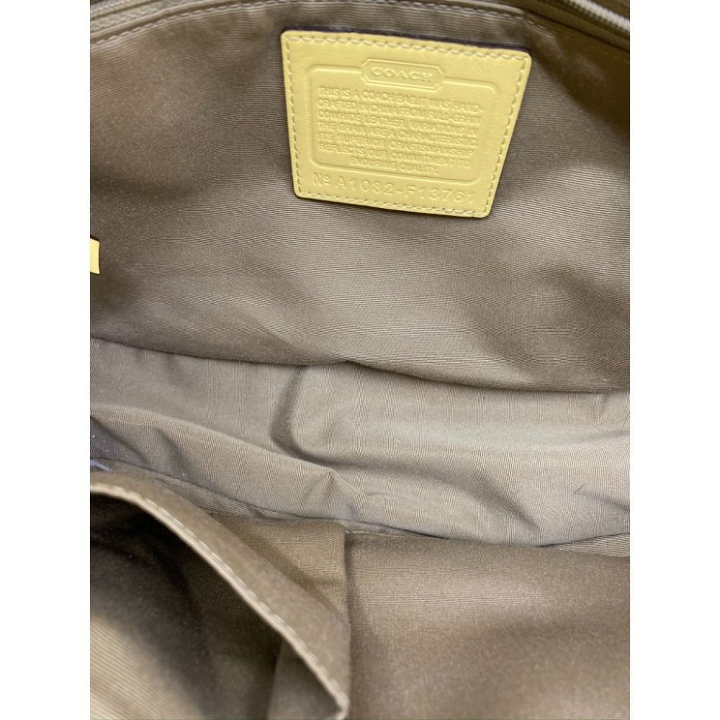 COACH Medium Patent Leather Shoulder Bag Yellow