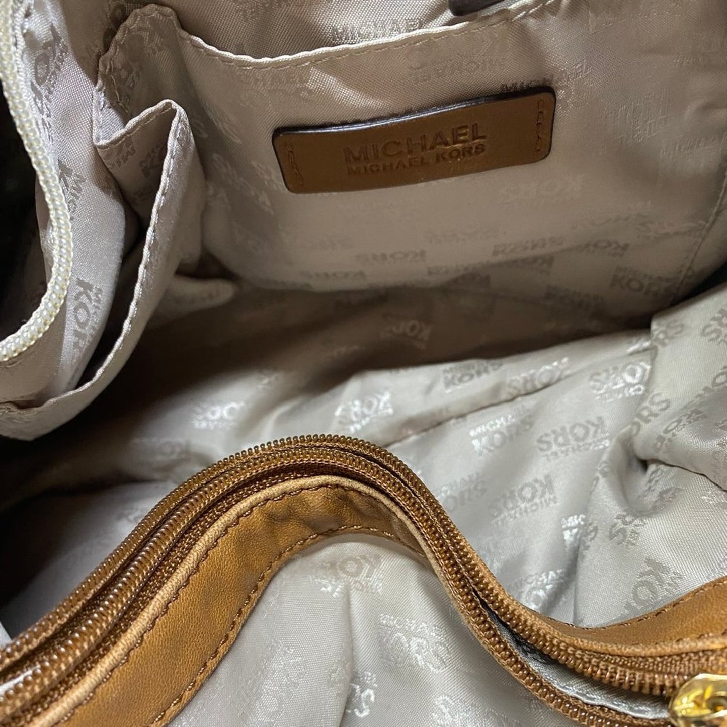 Michael Kors Medium Brown Leather Shoulder Bag