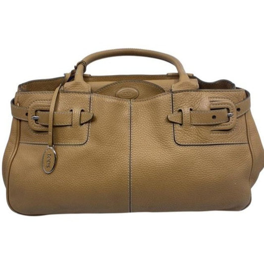Tod S Tan Leather Shoulder Bag
