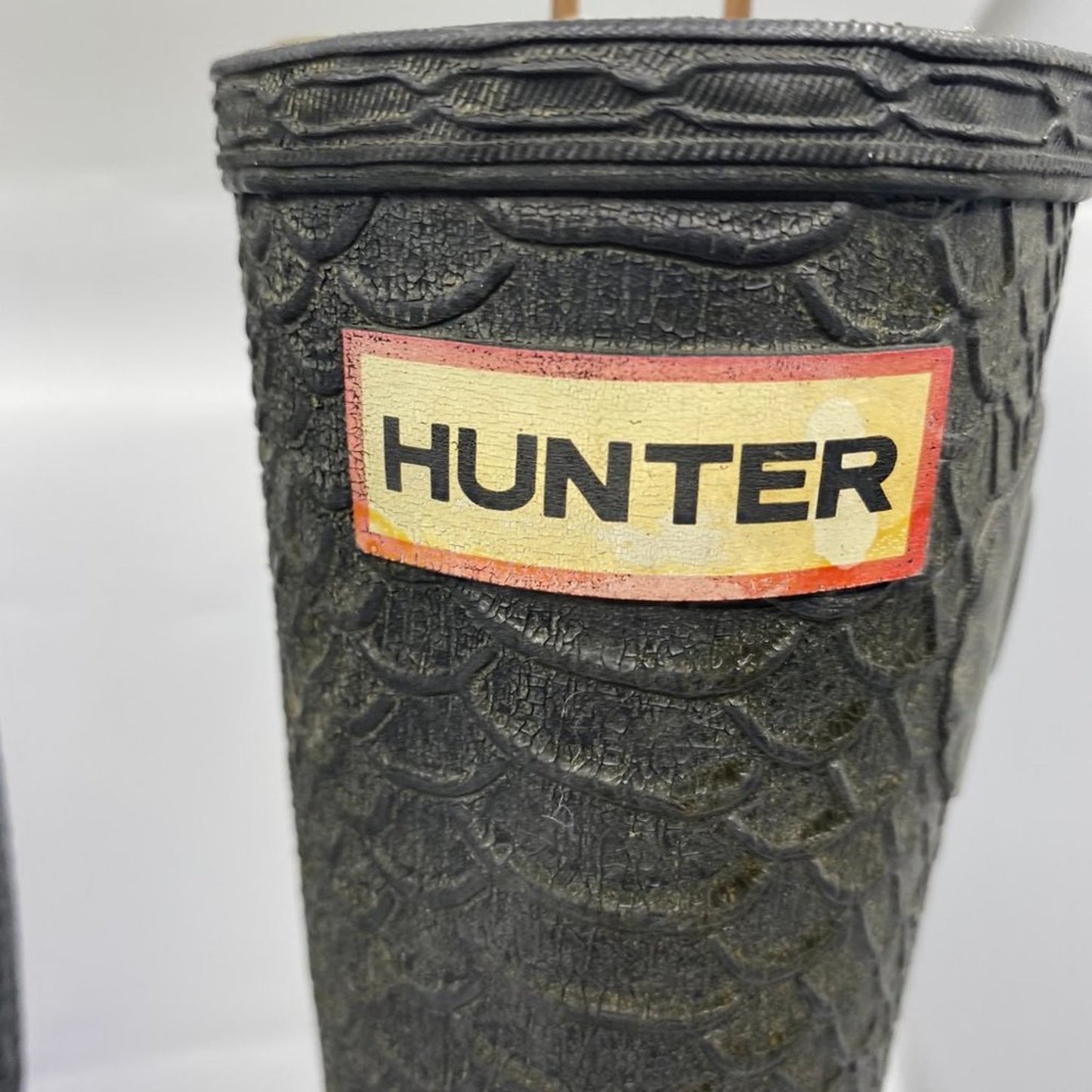 Unisex Hunter Snake Embossed Boots Size US 6M/7F