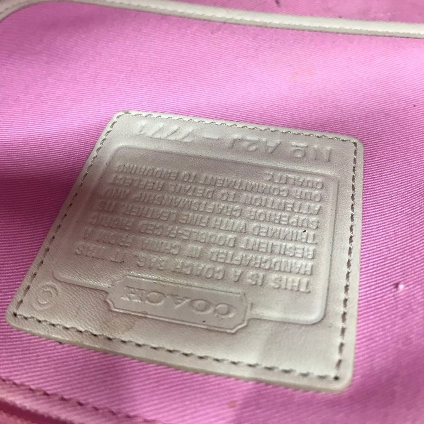 COACH Black White Fabric Tote Bag