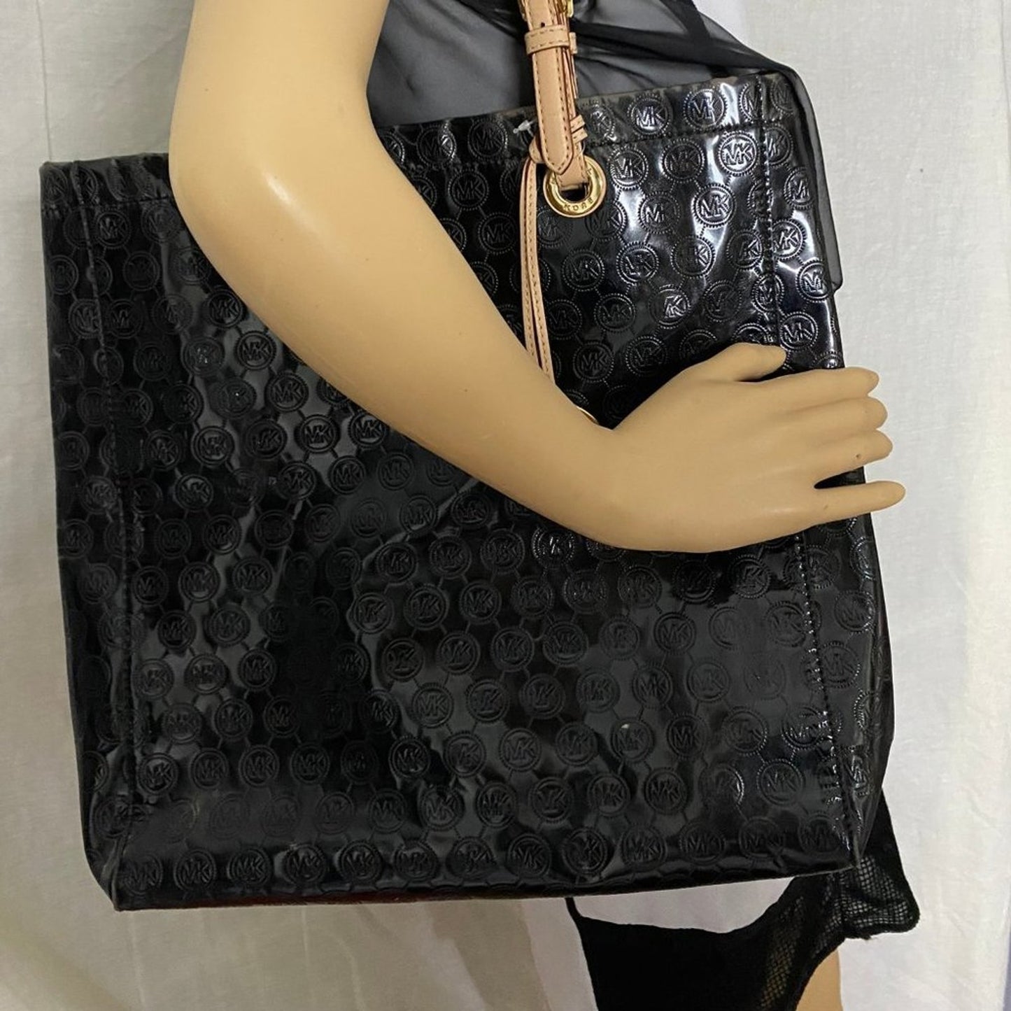 Michael Kors Large Black Patent Leather Tote Bag