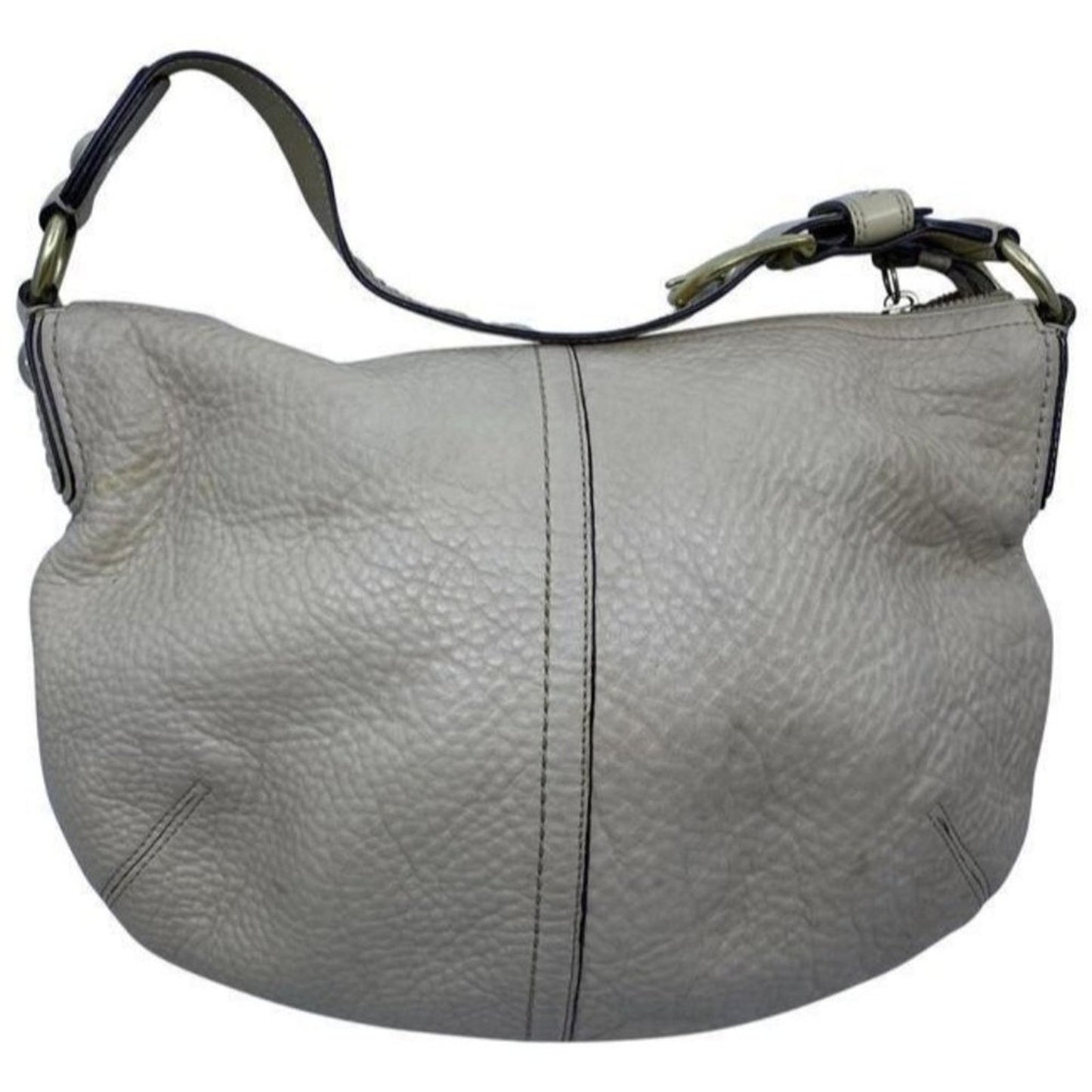 coach beige leather shoulder bag