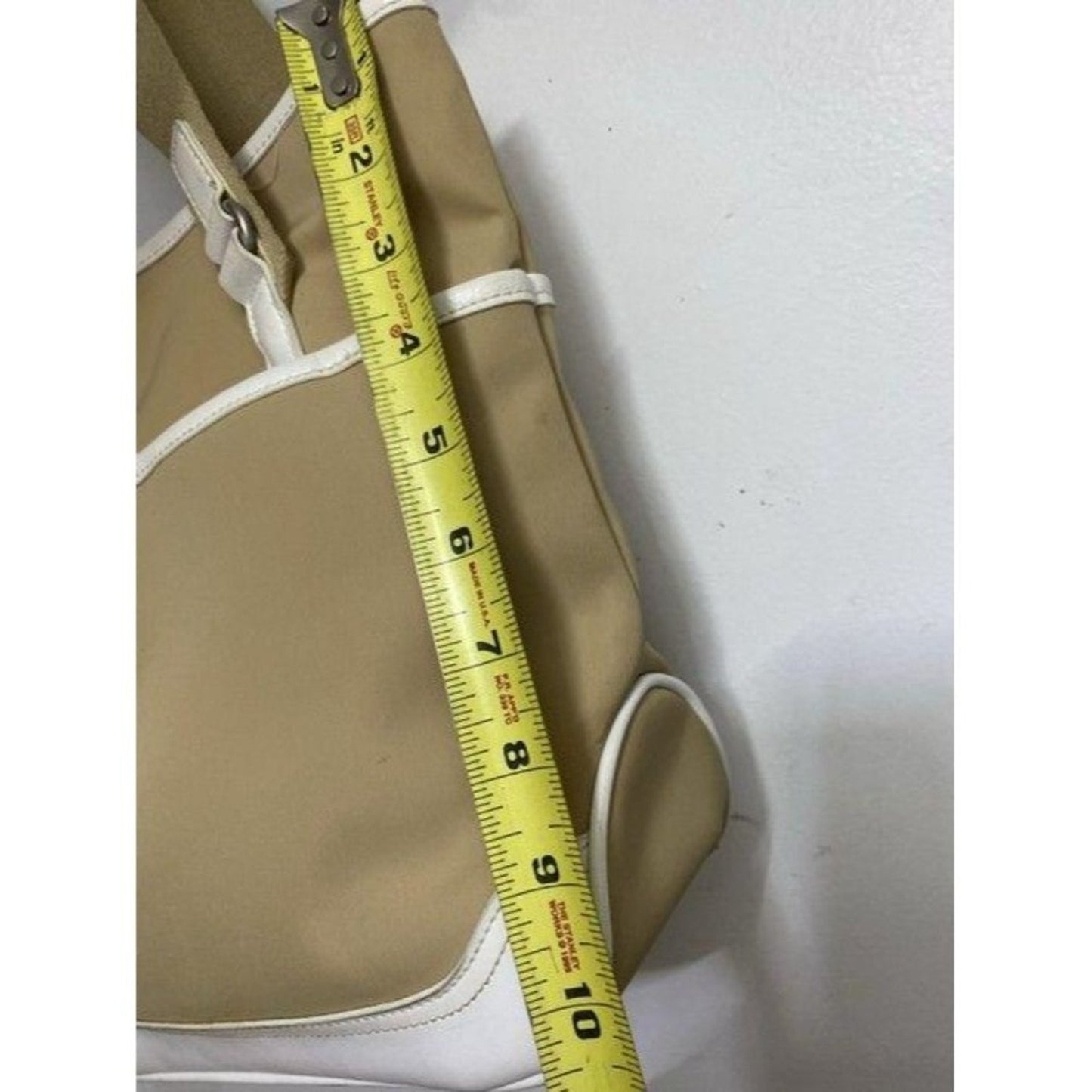 franco sarto bag white tan fabric tote