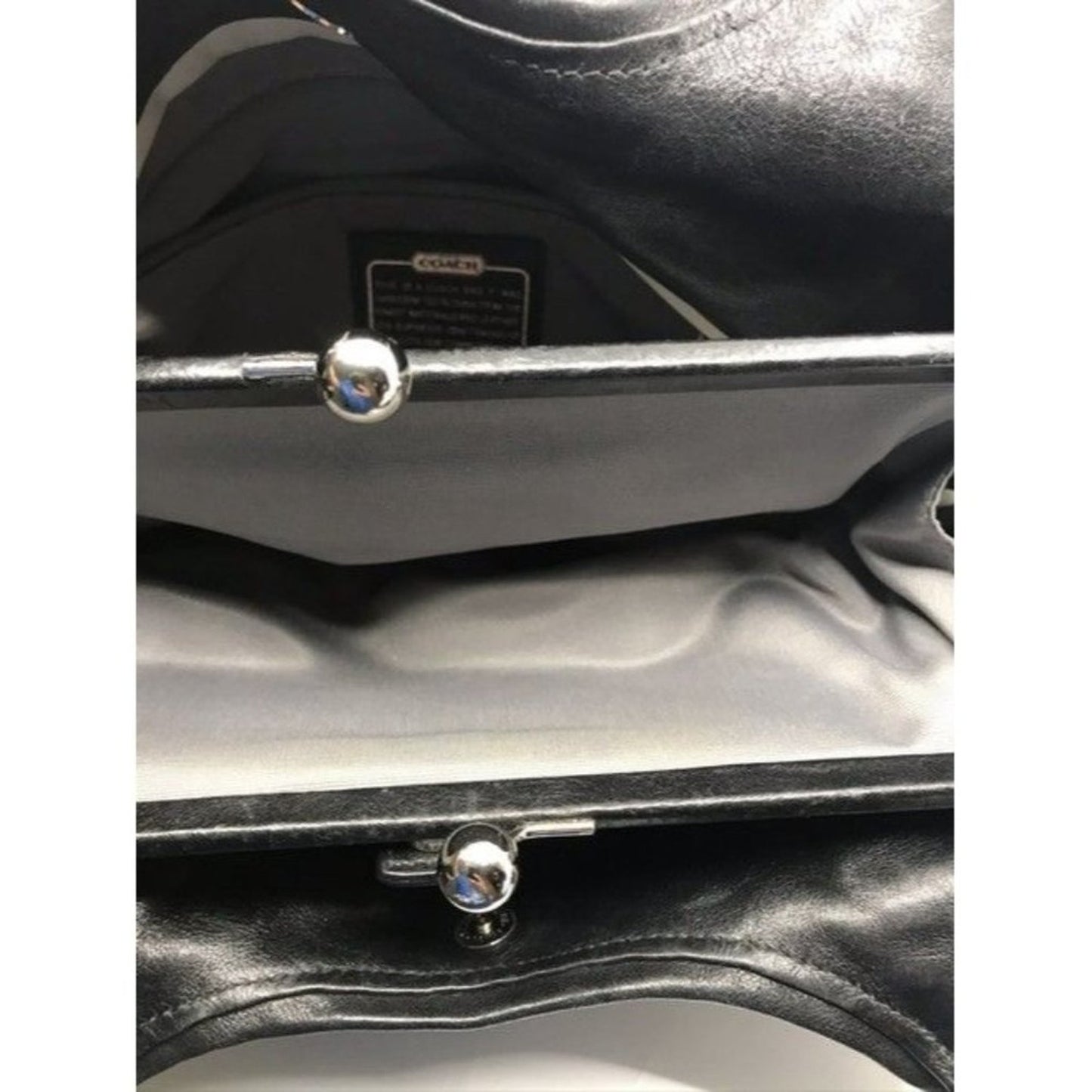 Coach Triple Compartment Style Large Blackgray Fabric Tote