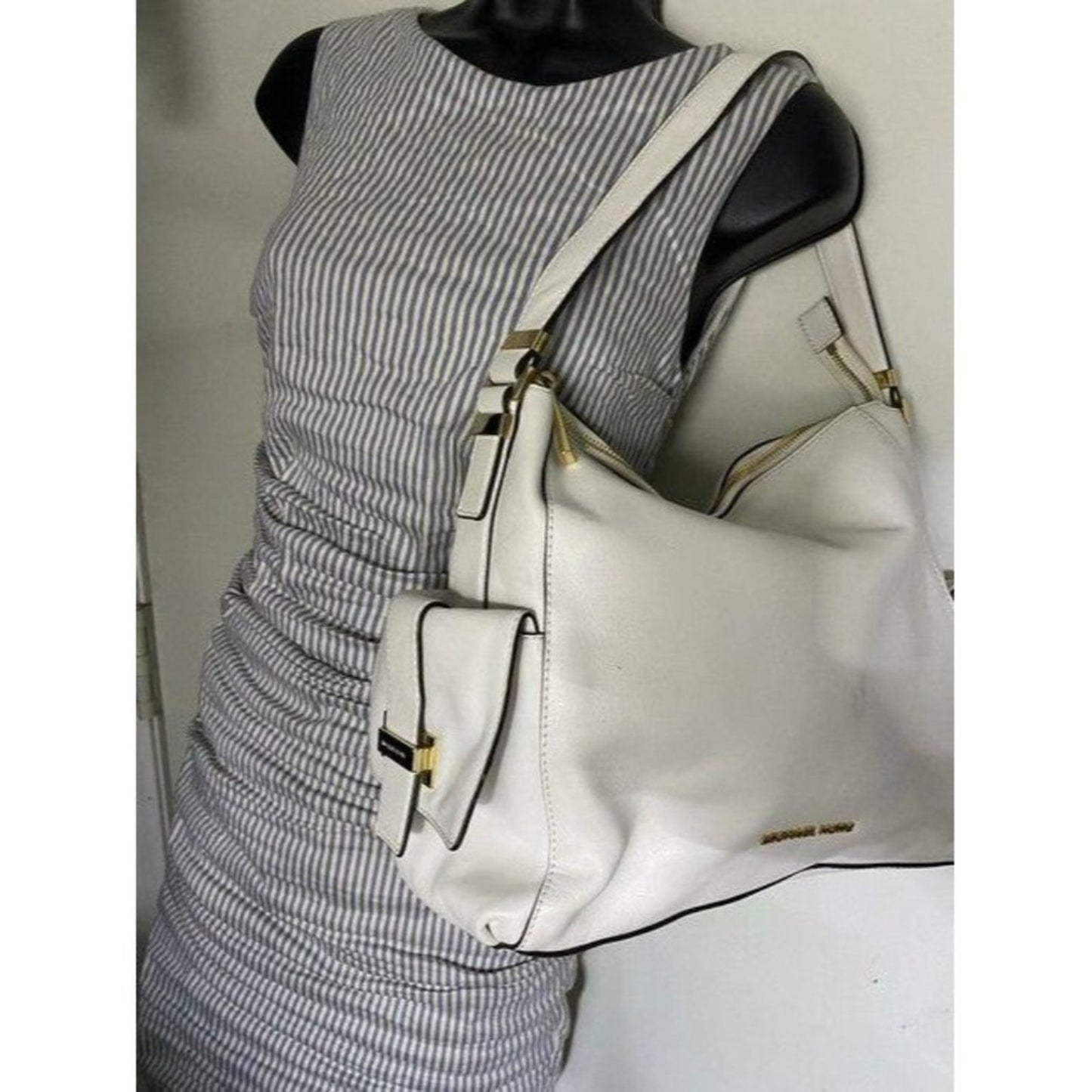 michael kors msrp white leather shoulder bag