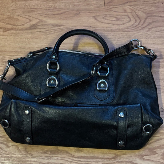 Coach Black Leather Satchel