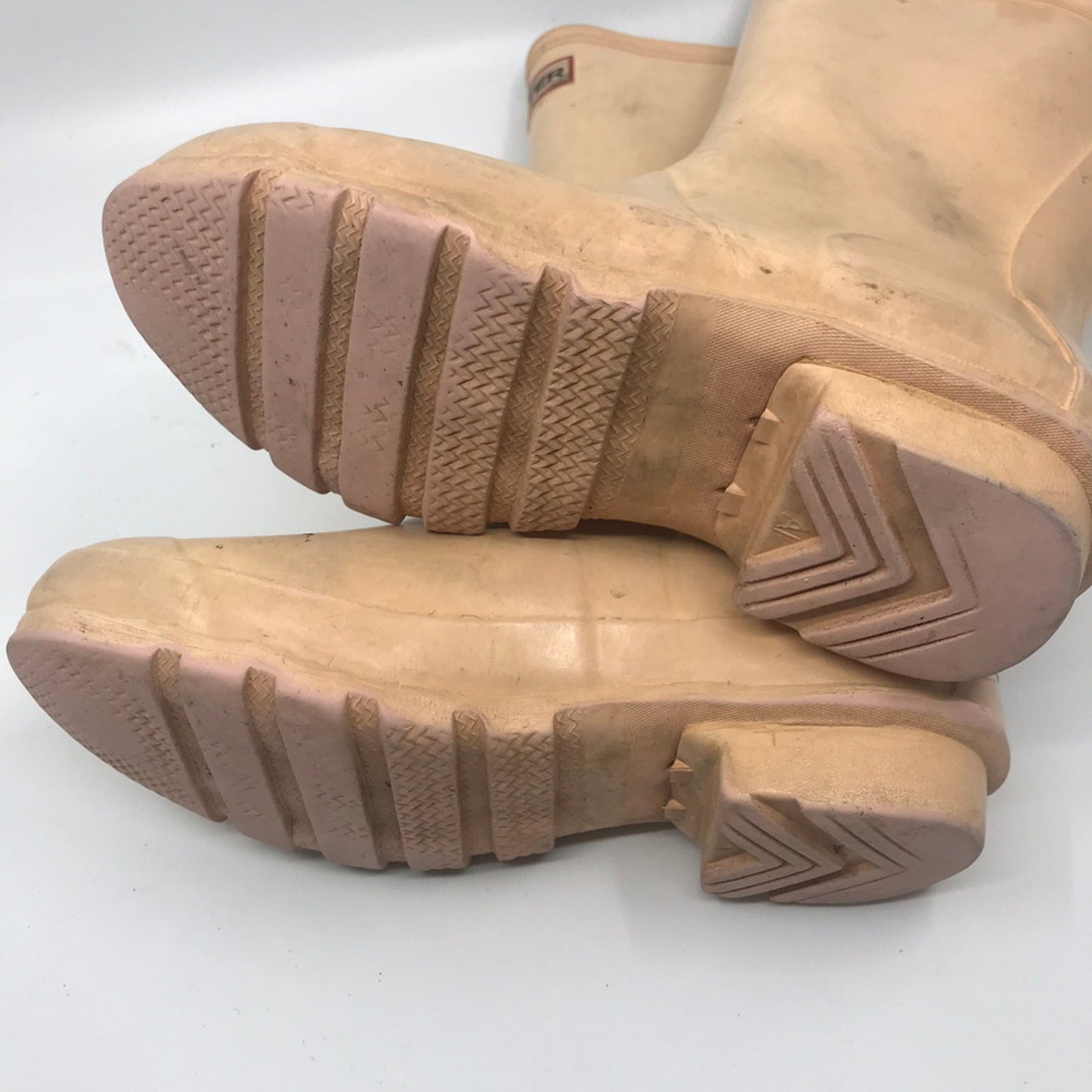 Unisex Hunter Boots Cream Size US 2M/3F