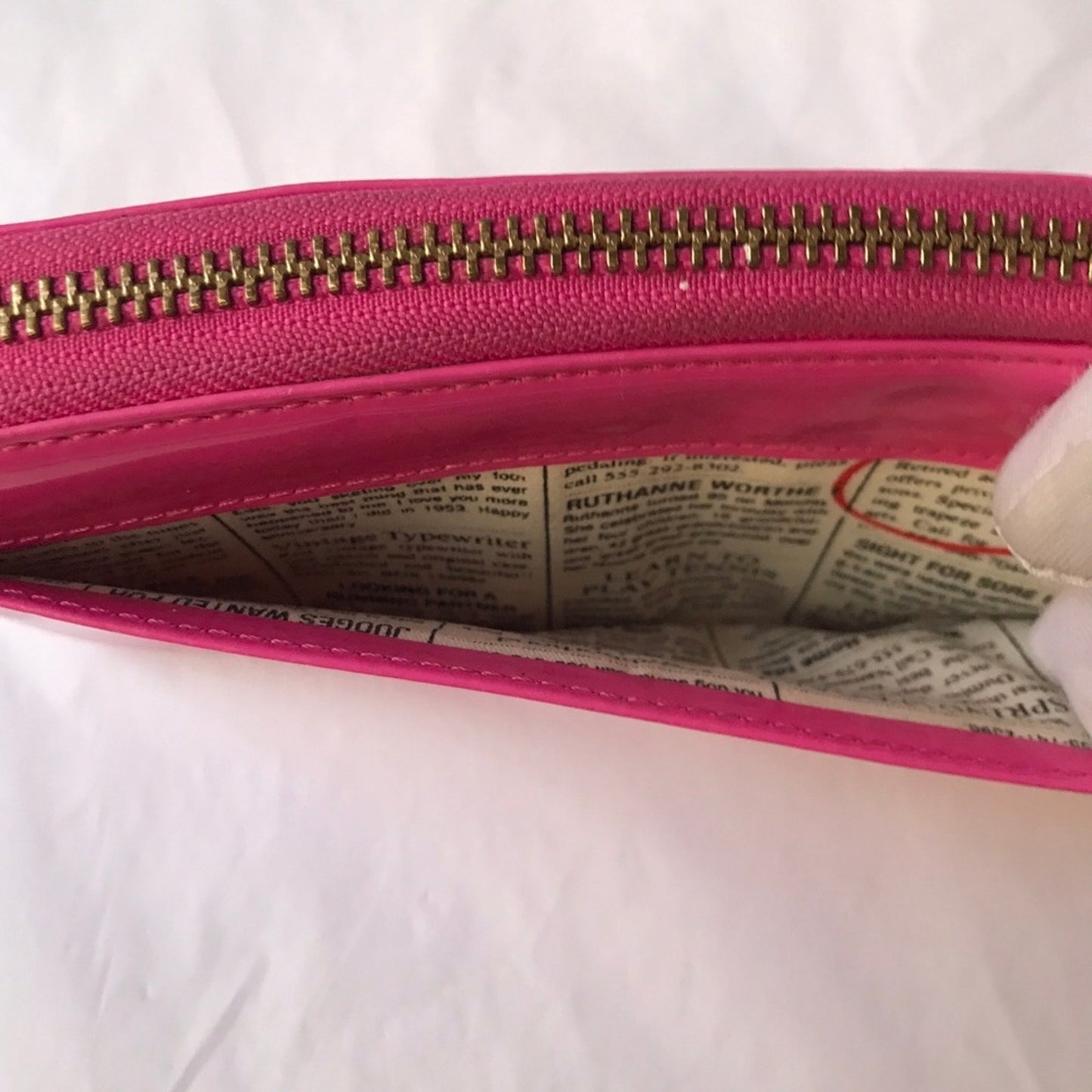 kate spade patent leather pink wallet