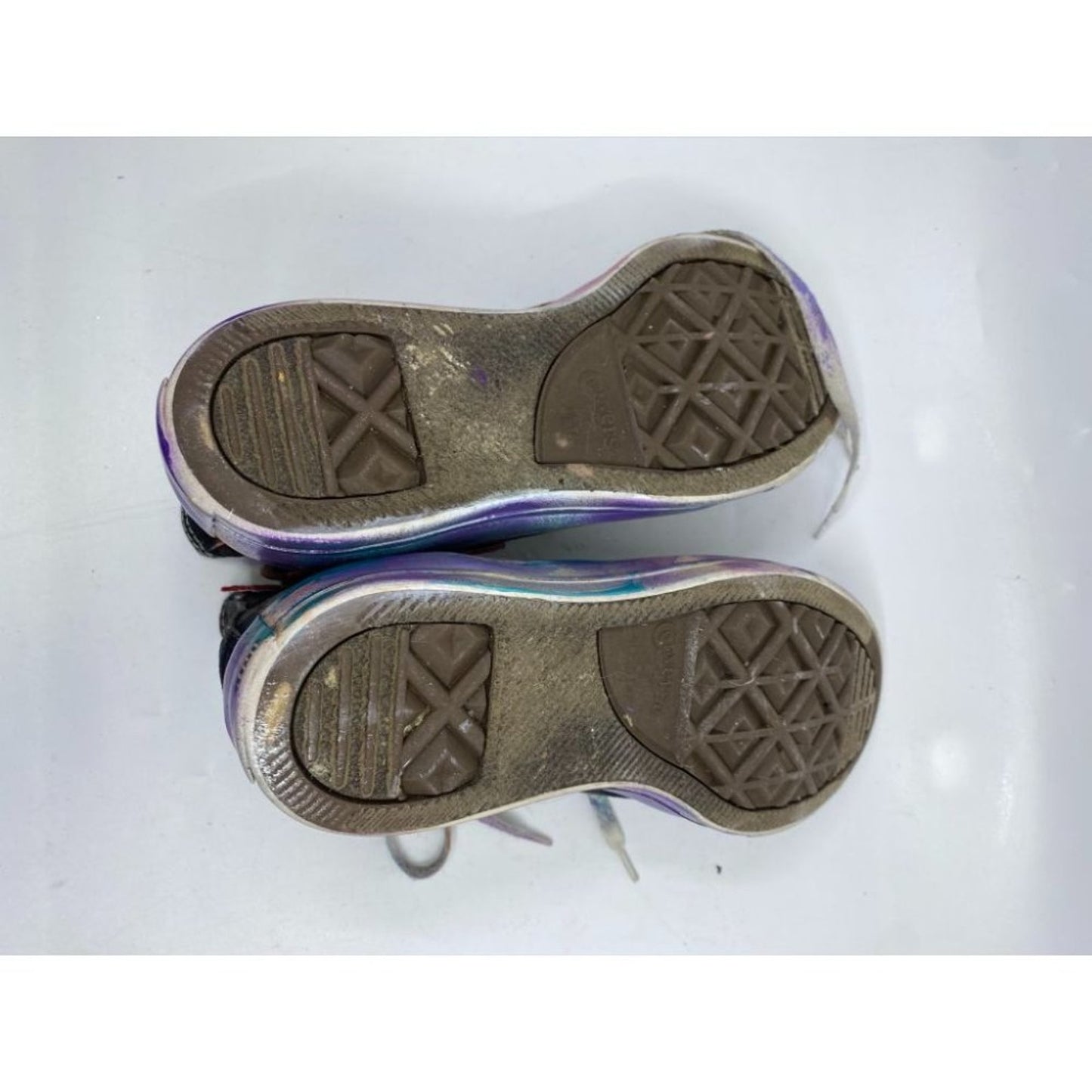 Converse Sneakers Customized Black Silver Womens 8