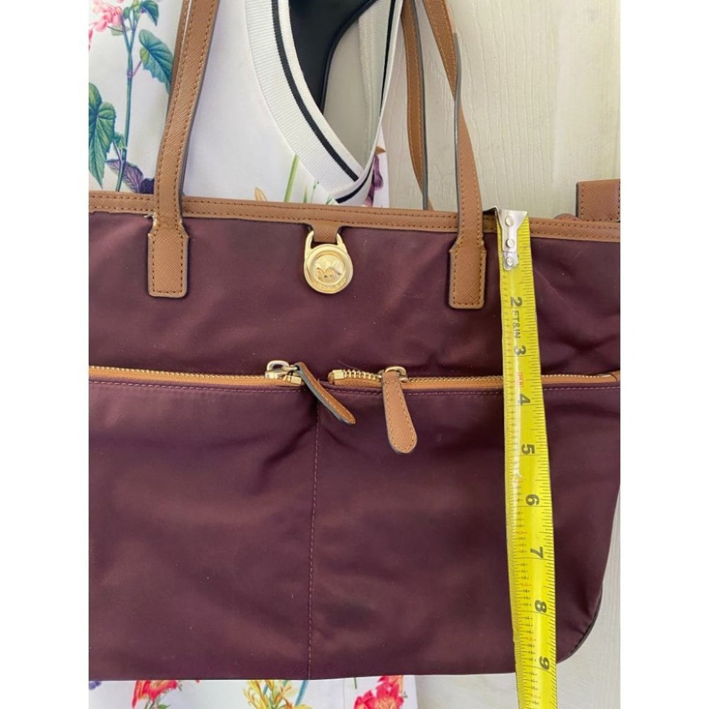 Michael Kors Purple Nylon Tote Bag