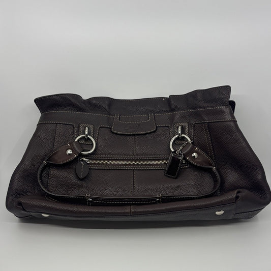 Coach Dark Brown Leather Briefcase