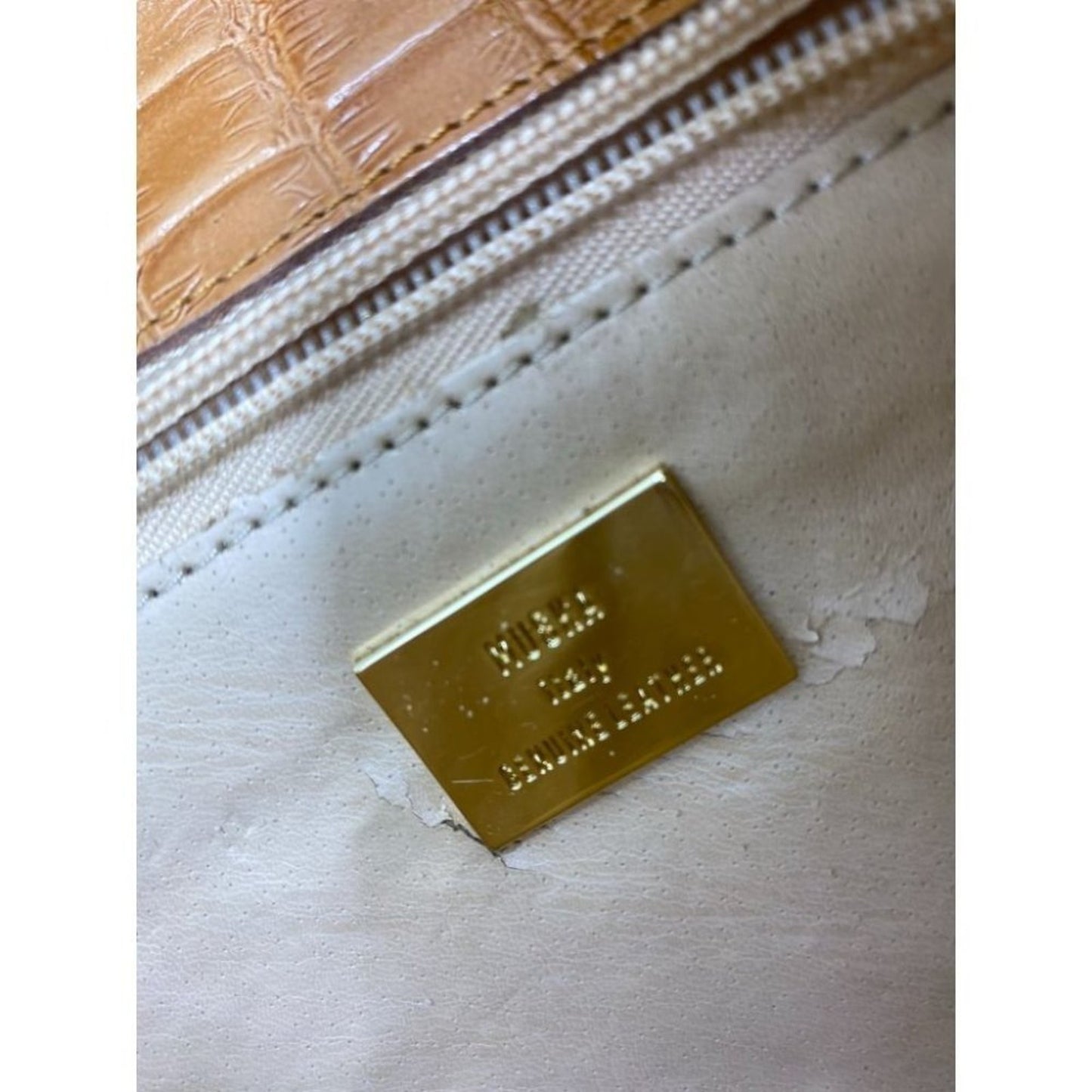 Muska Milano Orange Vintage Leather Handbag